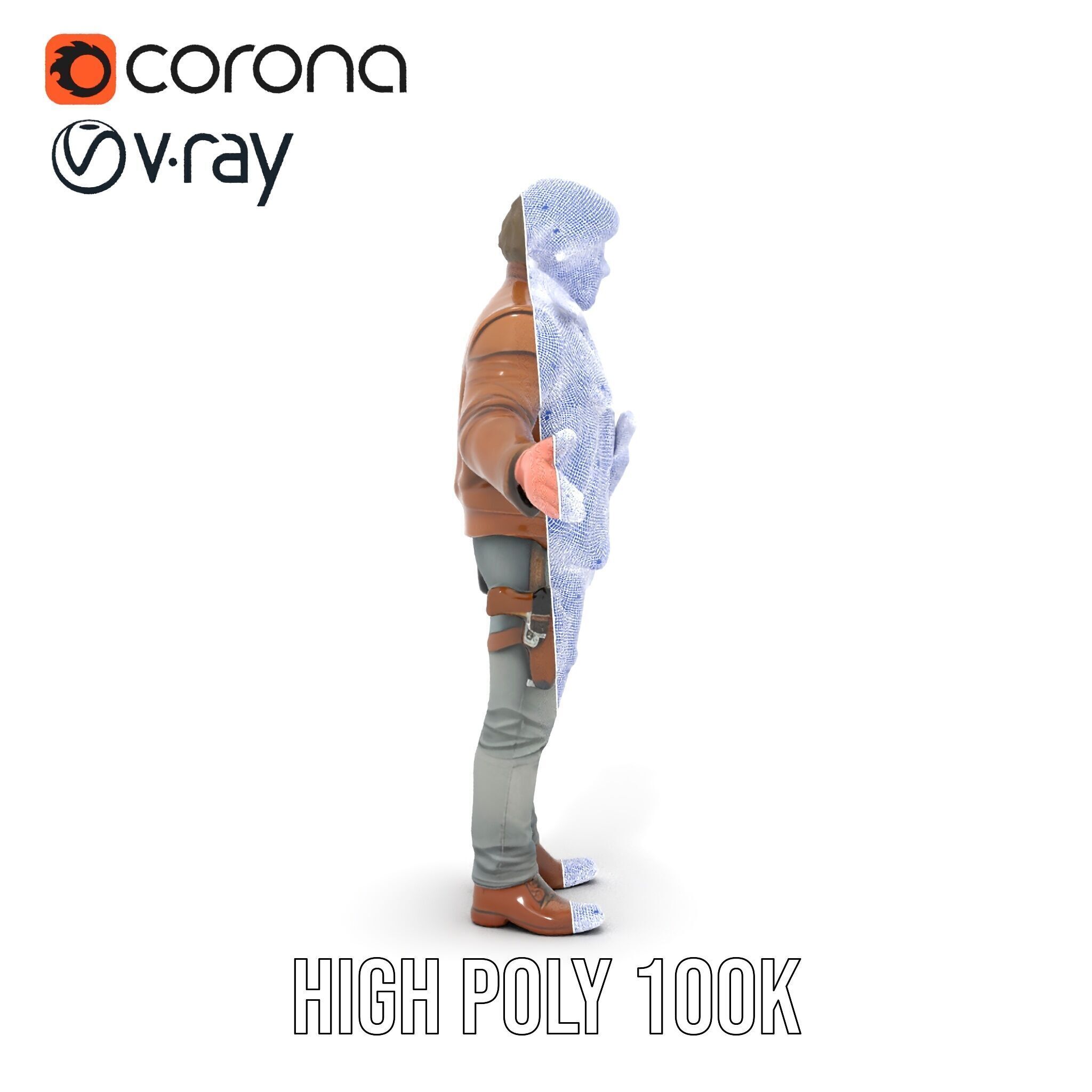 Adventurer Rigged and Animated D Character Model Low-poly 3D model_36