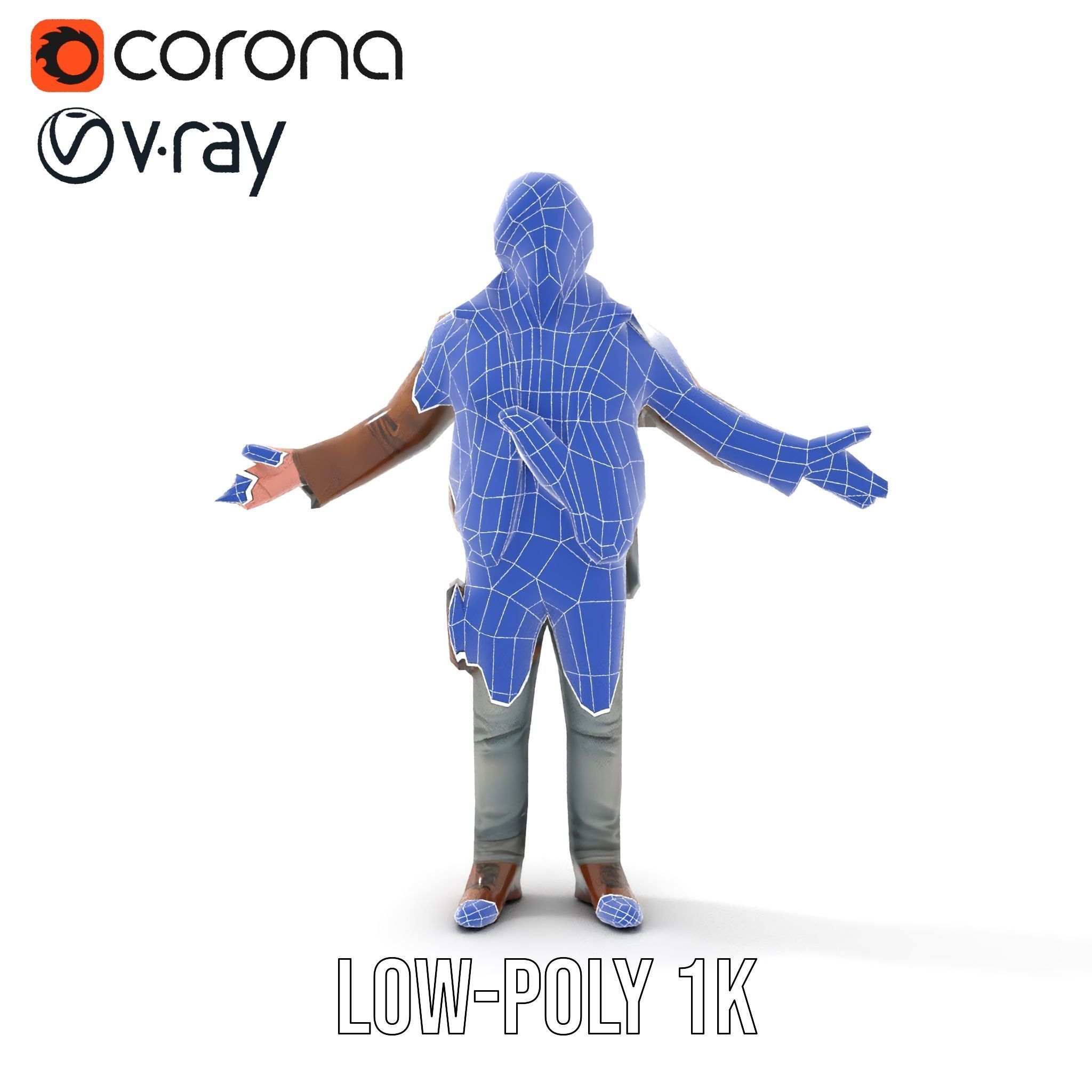 Adventurer Rigged and Animated D Character Model Low-poly 3D model_16