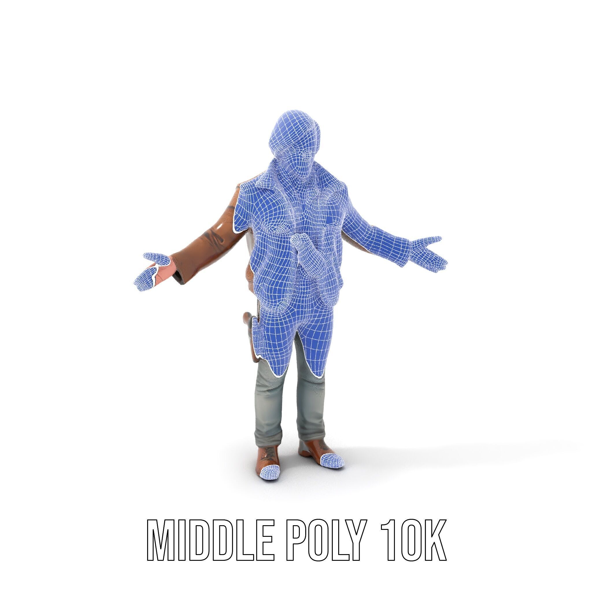 Adventurer Rigged and Animated D Character Model Low-poly 3D model_18