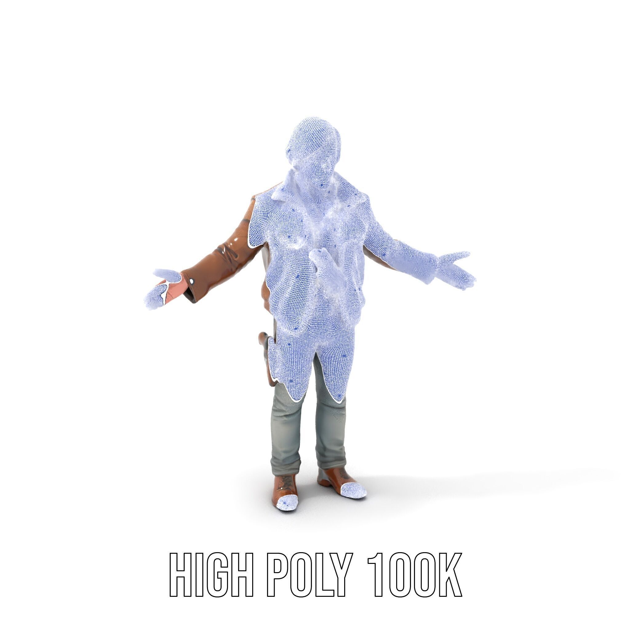 Adventurer Rigged and Animated D Character Model Low-poly 3D model_4