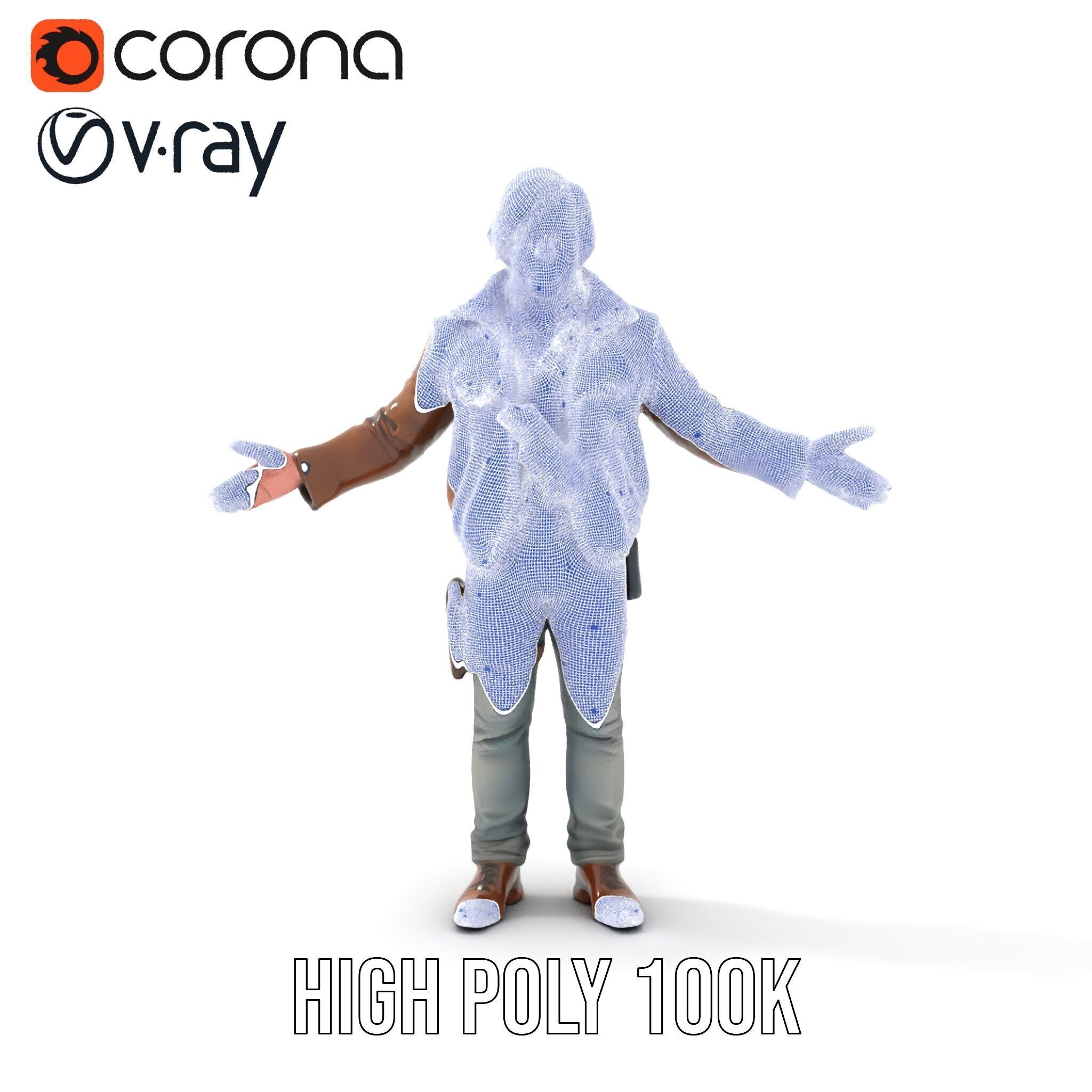 Adventurer Rigged and Animated D Character Model Low-poly 3D model_33