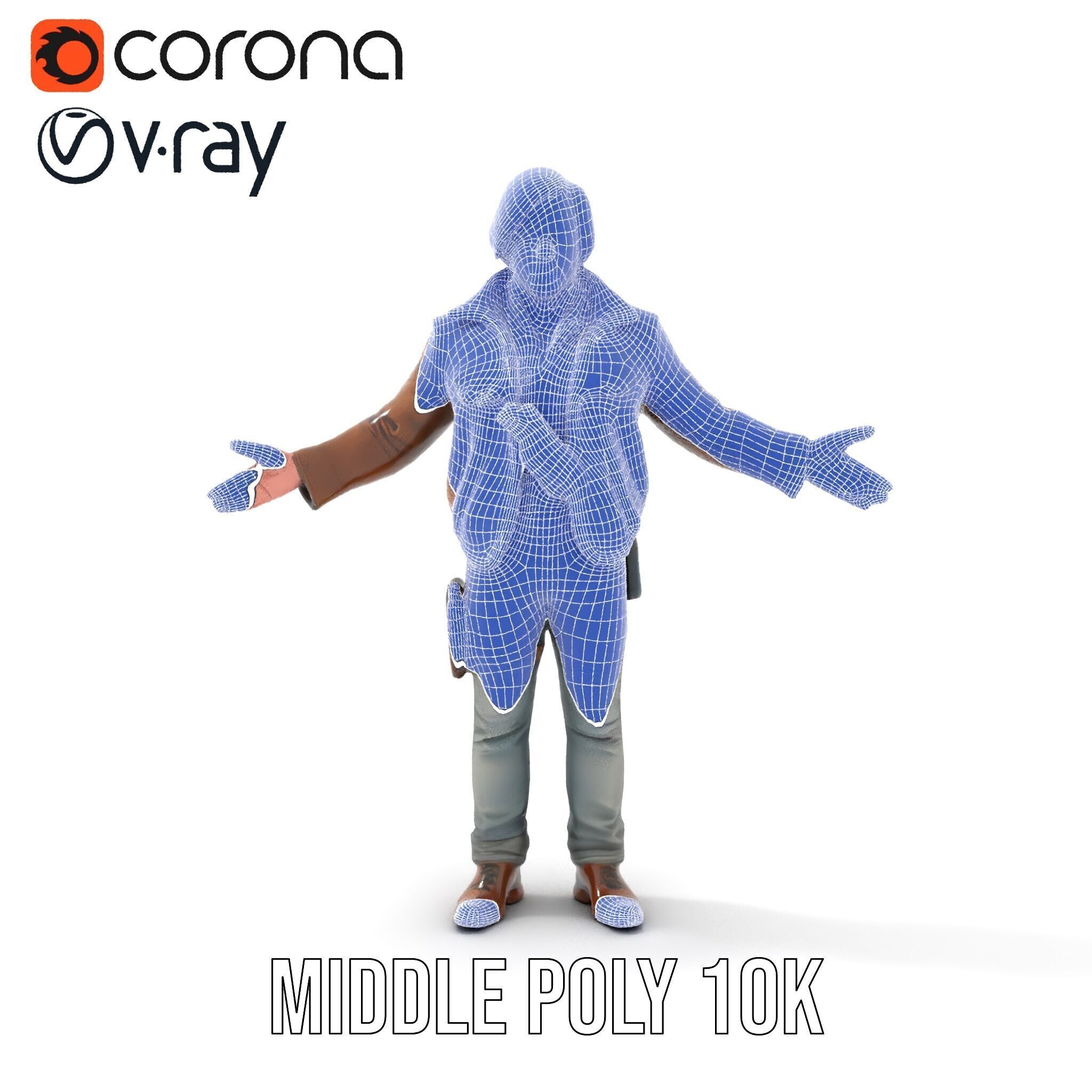 Adventurer Rigged and Animated D Character Model Low-poly 3D model_24