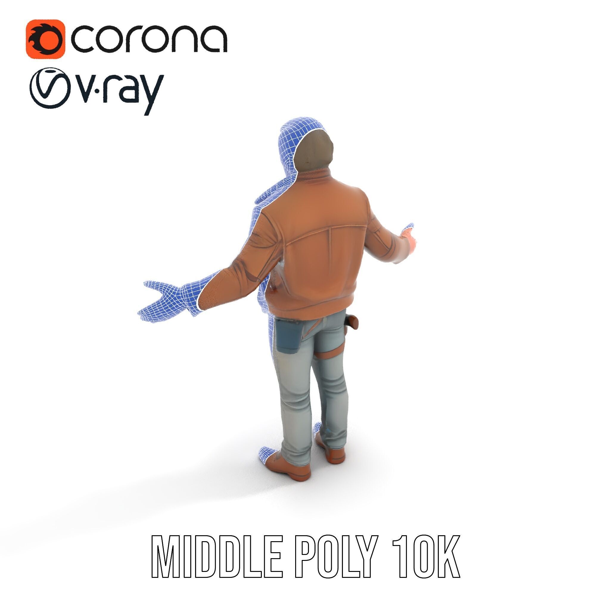 Adventurer Rigged and Animated D Character Model Low-poly 3D model_30