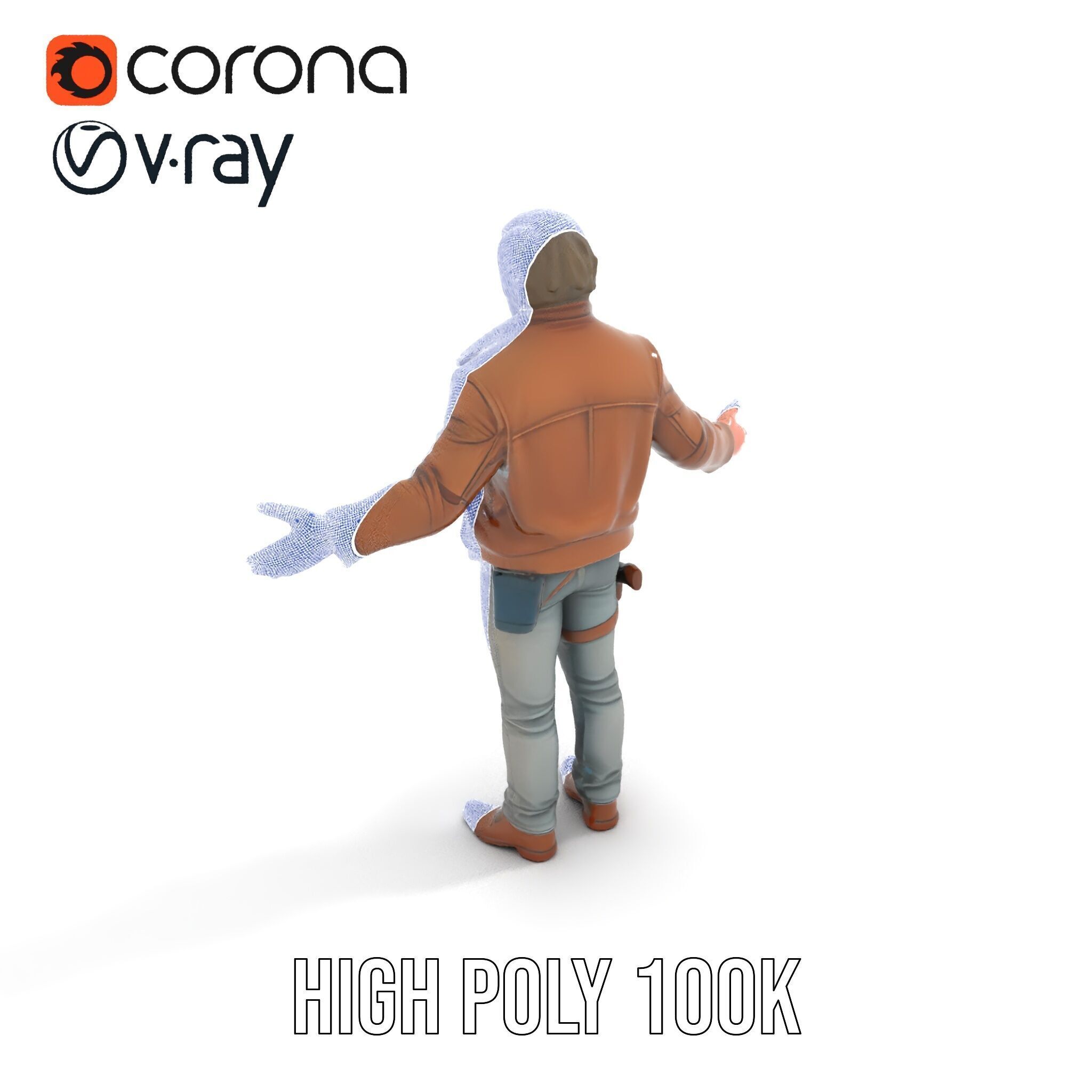 Adventurer Rigged and Animated D Character Model Low-poly 3D model_29