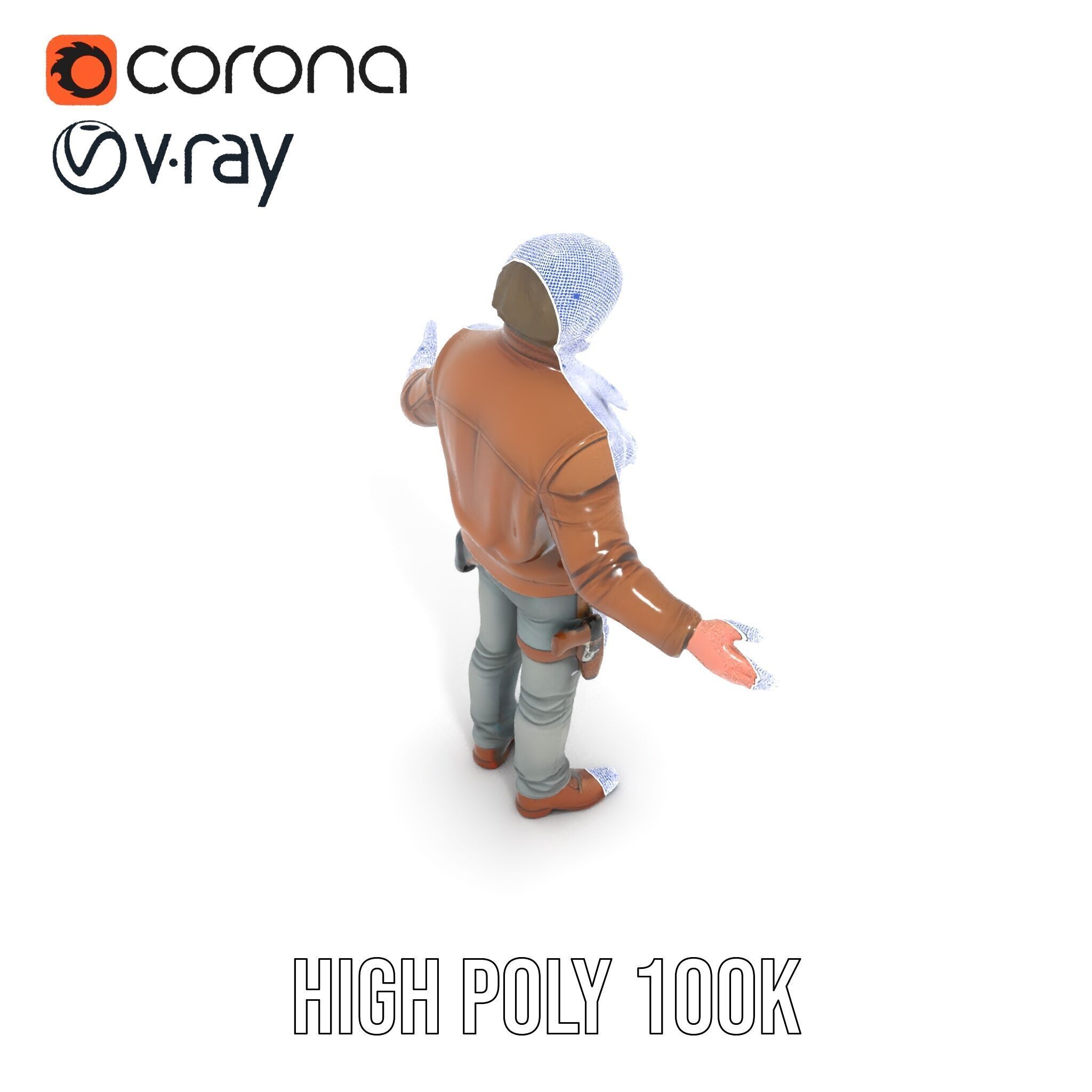 Adventurer Rigged and Animated D Character Model Low-poly 3D model_35