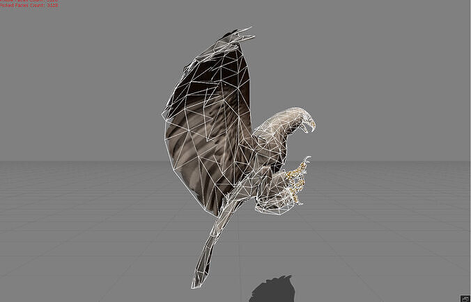 Eagle animal Low-poly 3D model
