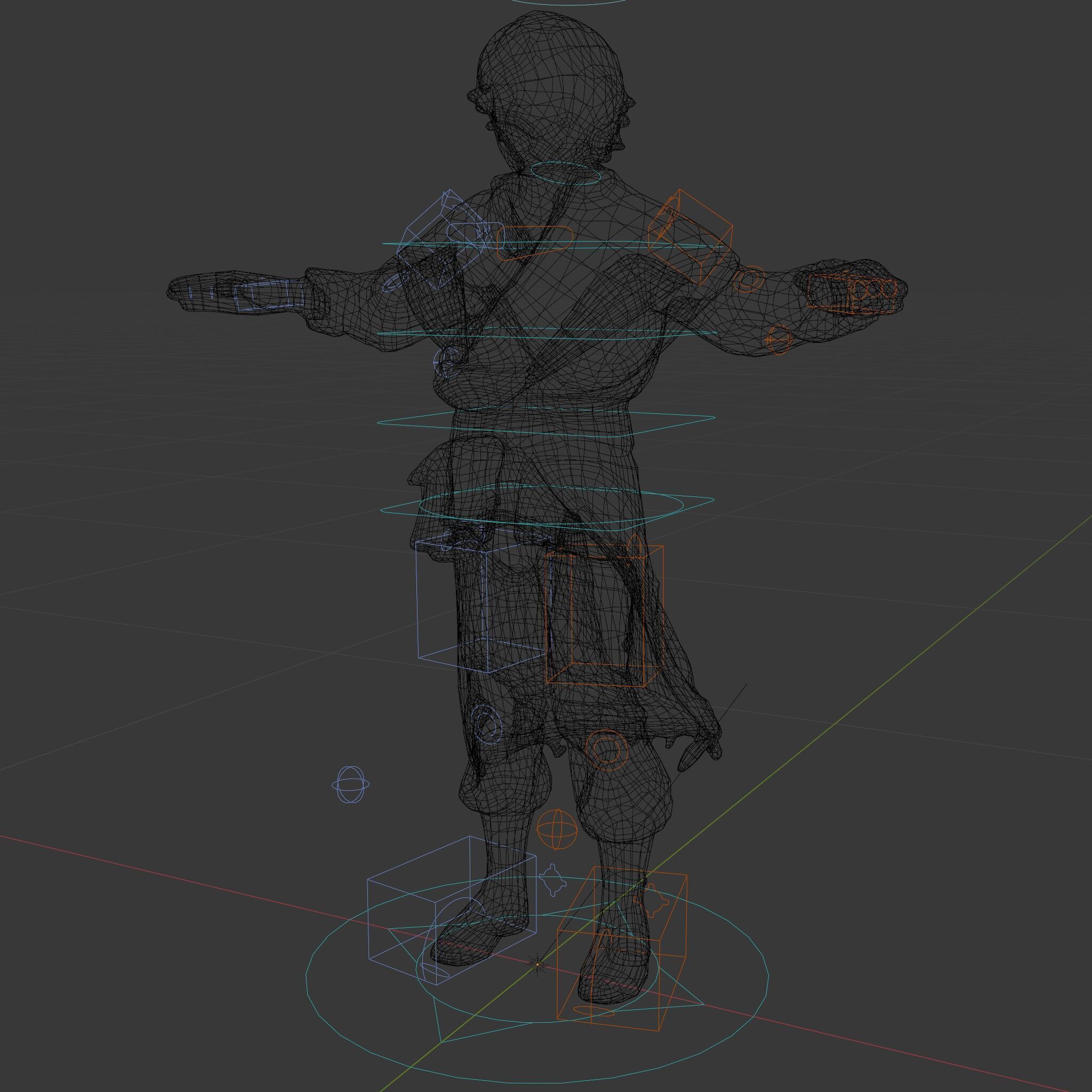 Medieval Young Adventurer Rigged and Animated D Model Low-poly 3D model_6