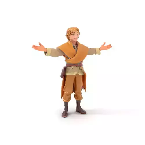 Medieval Young Adventurer Rigged and Animated D Model