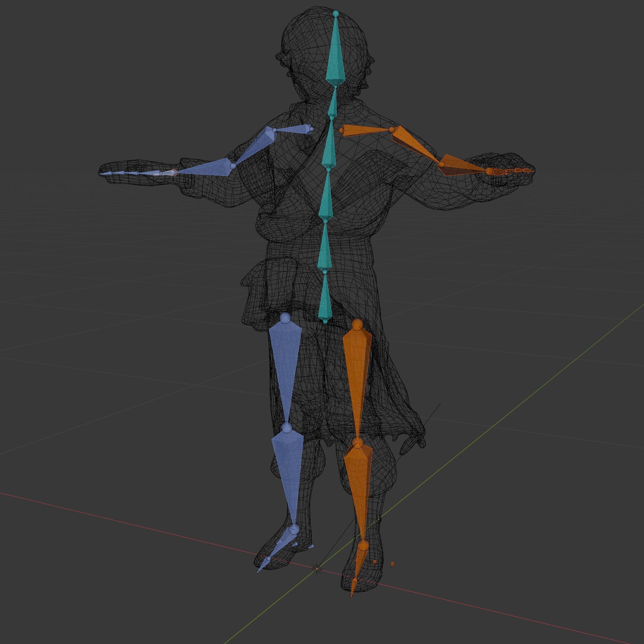 Medieval Young Adventurer Rigged and Animated D Model Low-poly 3D model_5