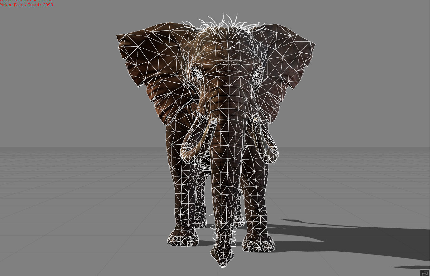 Elephant Animal  Low-poly 3D model_5