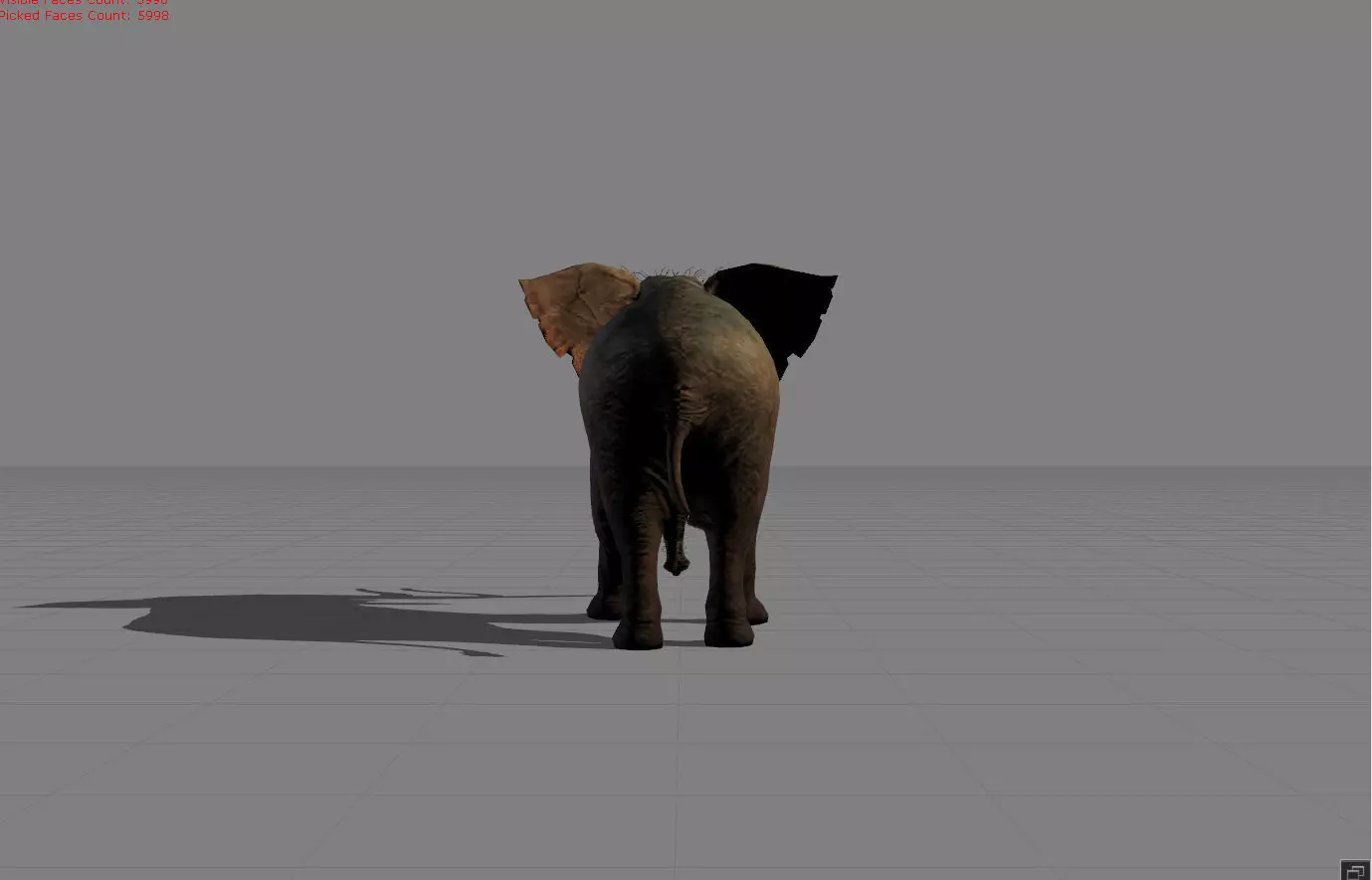 Elephant Animal  Low-poly 3D model_0
