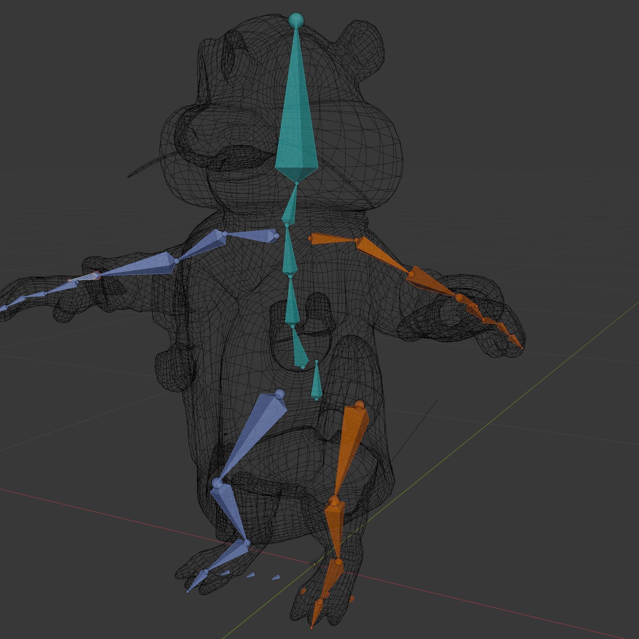 Cheerful Chipmunk Scientist Rigged and Animated D Model Low-poly 3D model_5