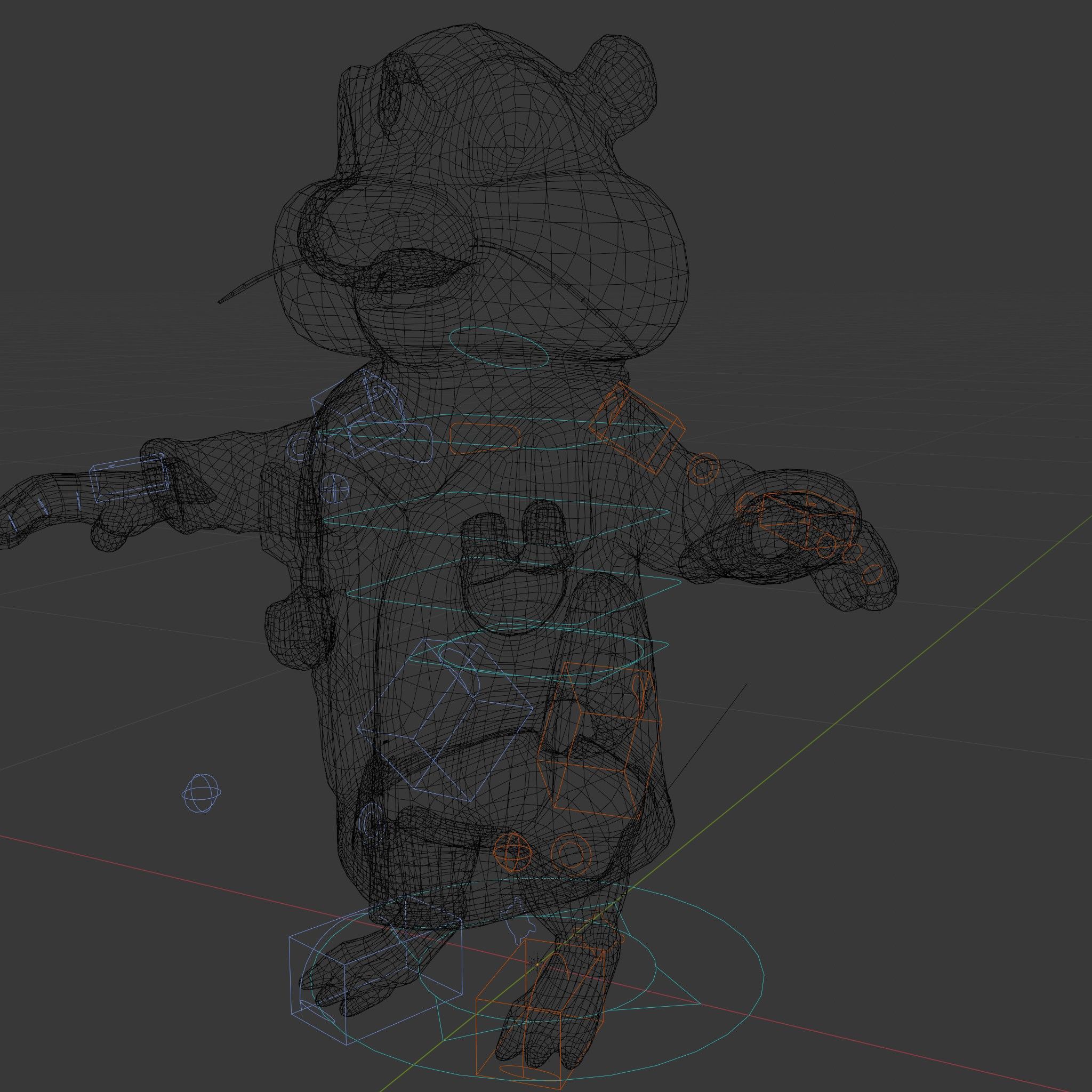 Cheerful Chipmunk Scientist Rigged and Animated D Model Low-poly 3D model_6