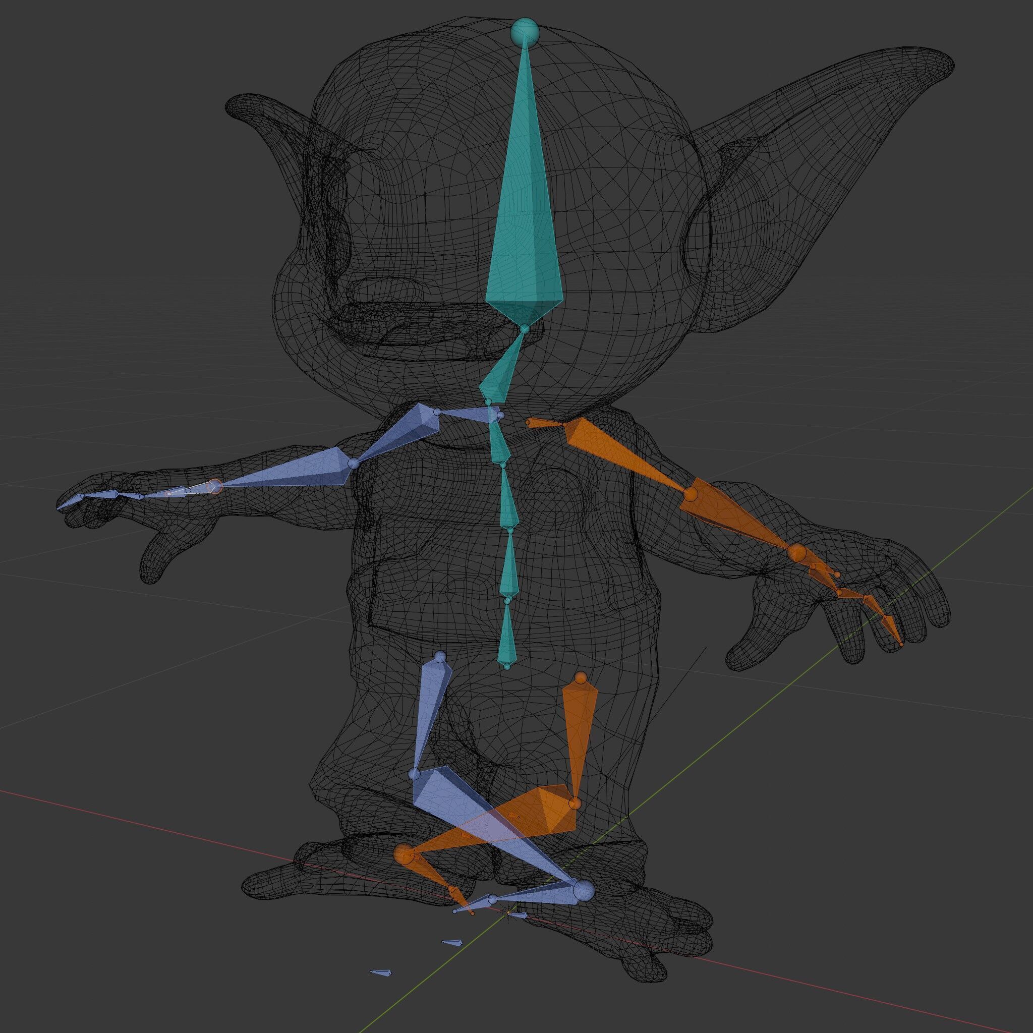 Cyclopean Goblin Child  Rigged and Animated D Character Model Low-poly 3D model_6