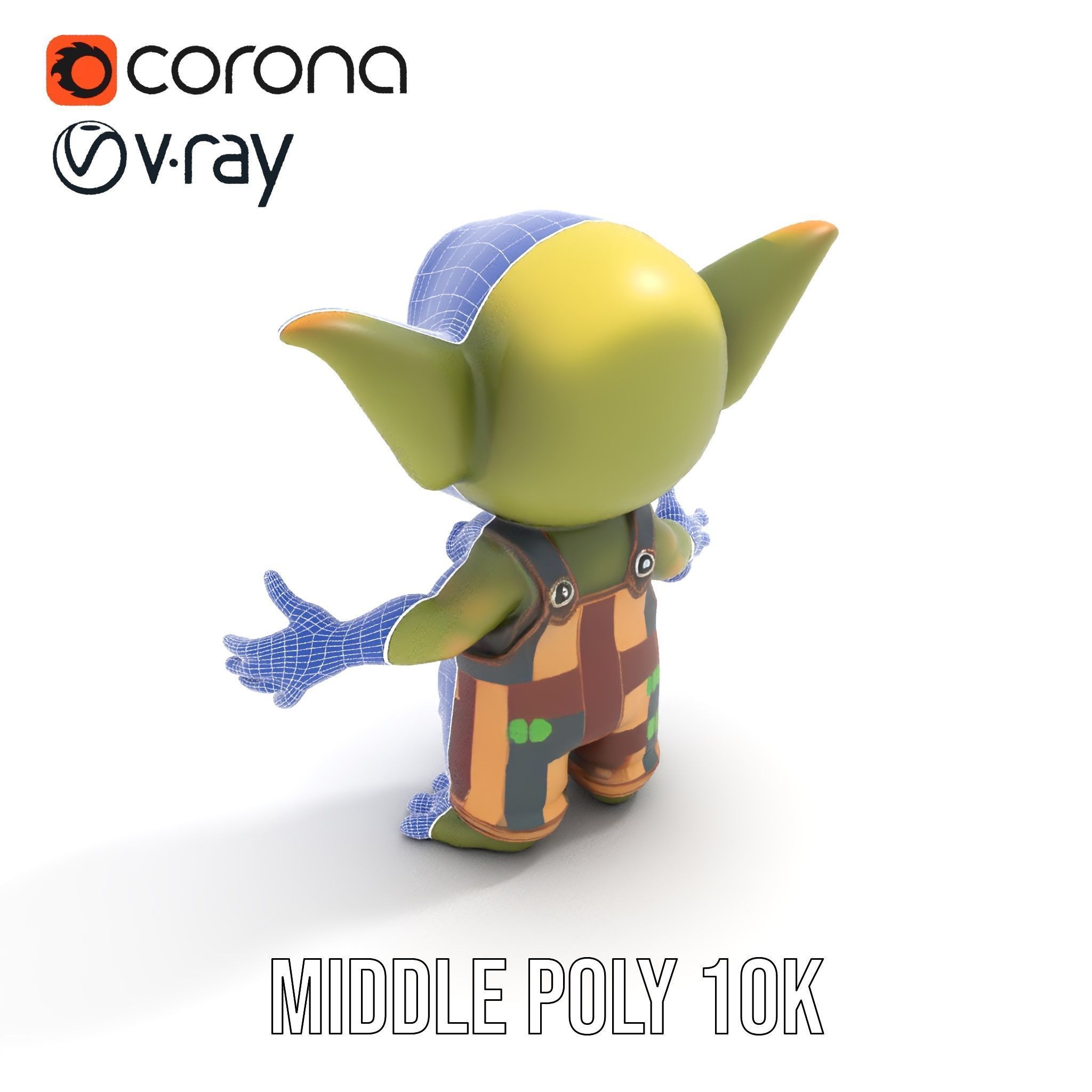 Cyclopean Goblin Child  Rigged and Animated D Character Model Low-poly 3D model_27