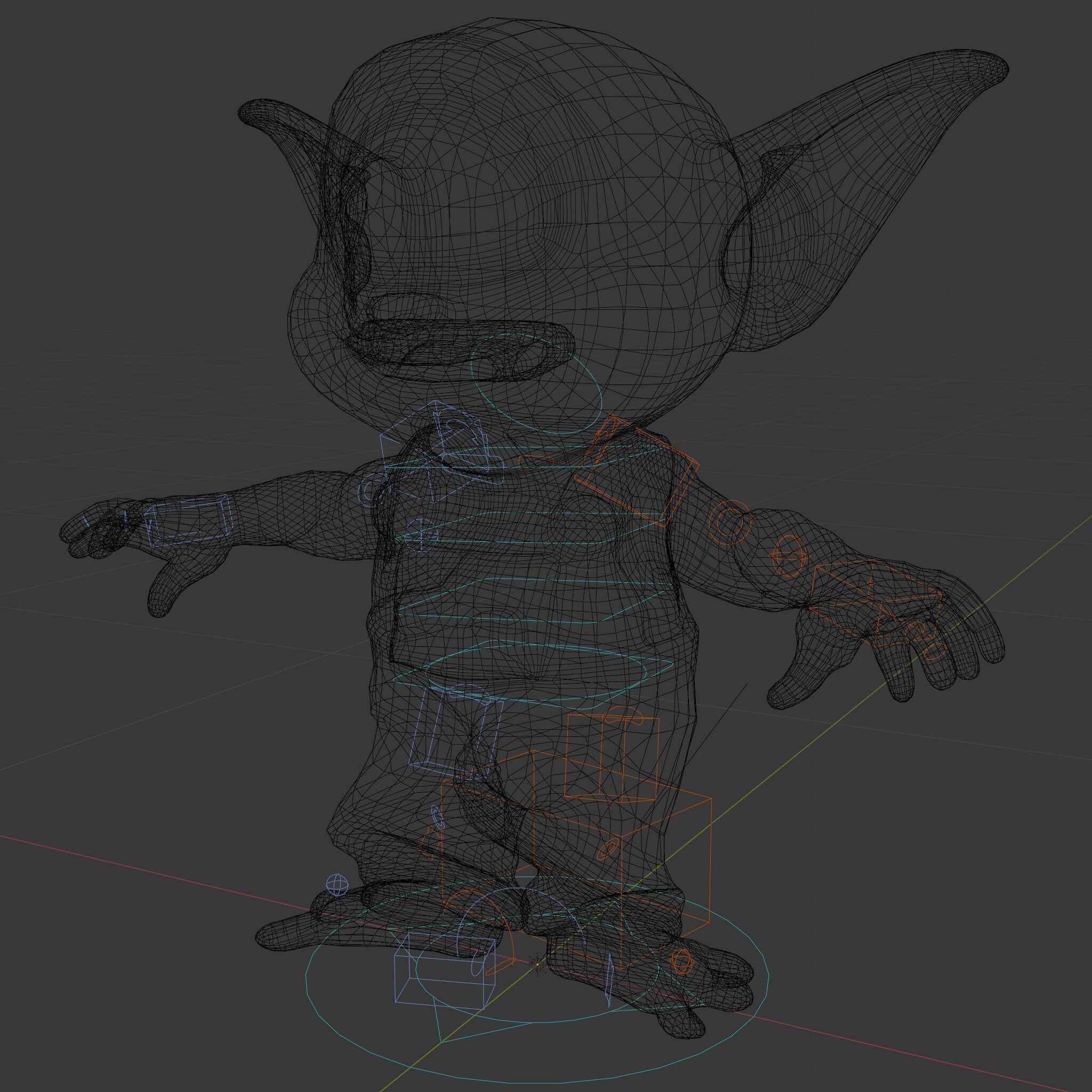 Cyclopean Goblin Child  Rigged and Animated D Character Model Low-poly 3D model_5