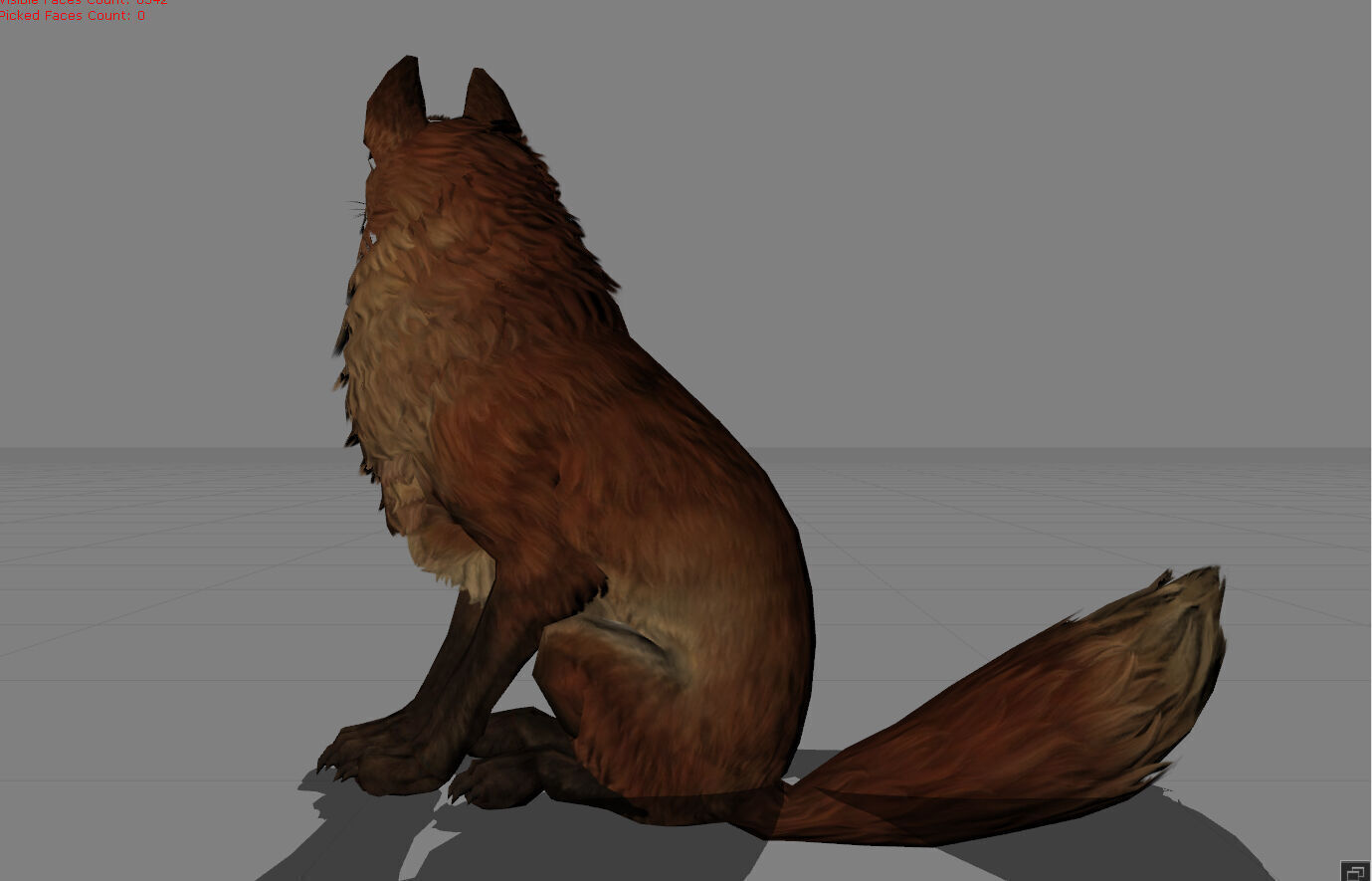 Fox Animal Low-poly 3D model_3