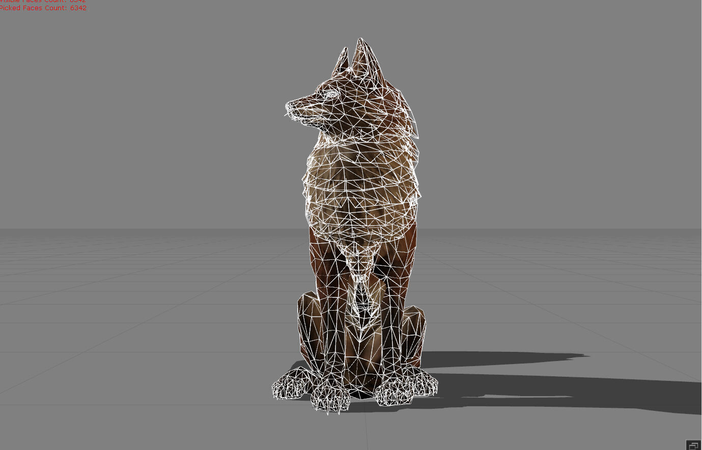 Fox Animal Low-poly 3D model_6