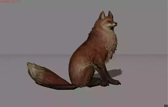 Fox Animal Low-poly 3D model