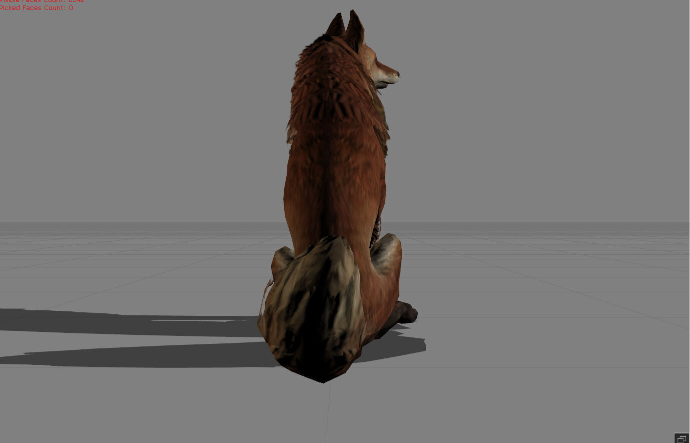 Fox Animal Low-poly 3D model_1
