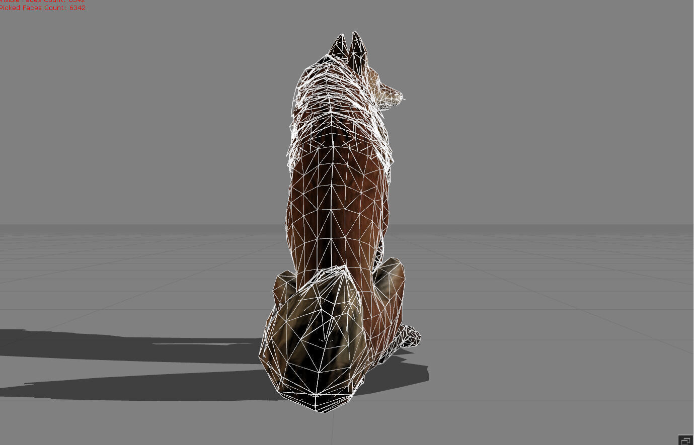 Fox Animal Low-poly 3D model_5