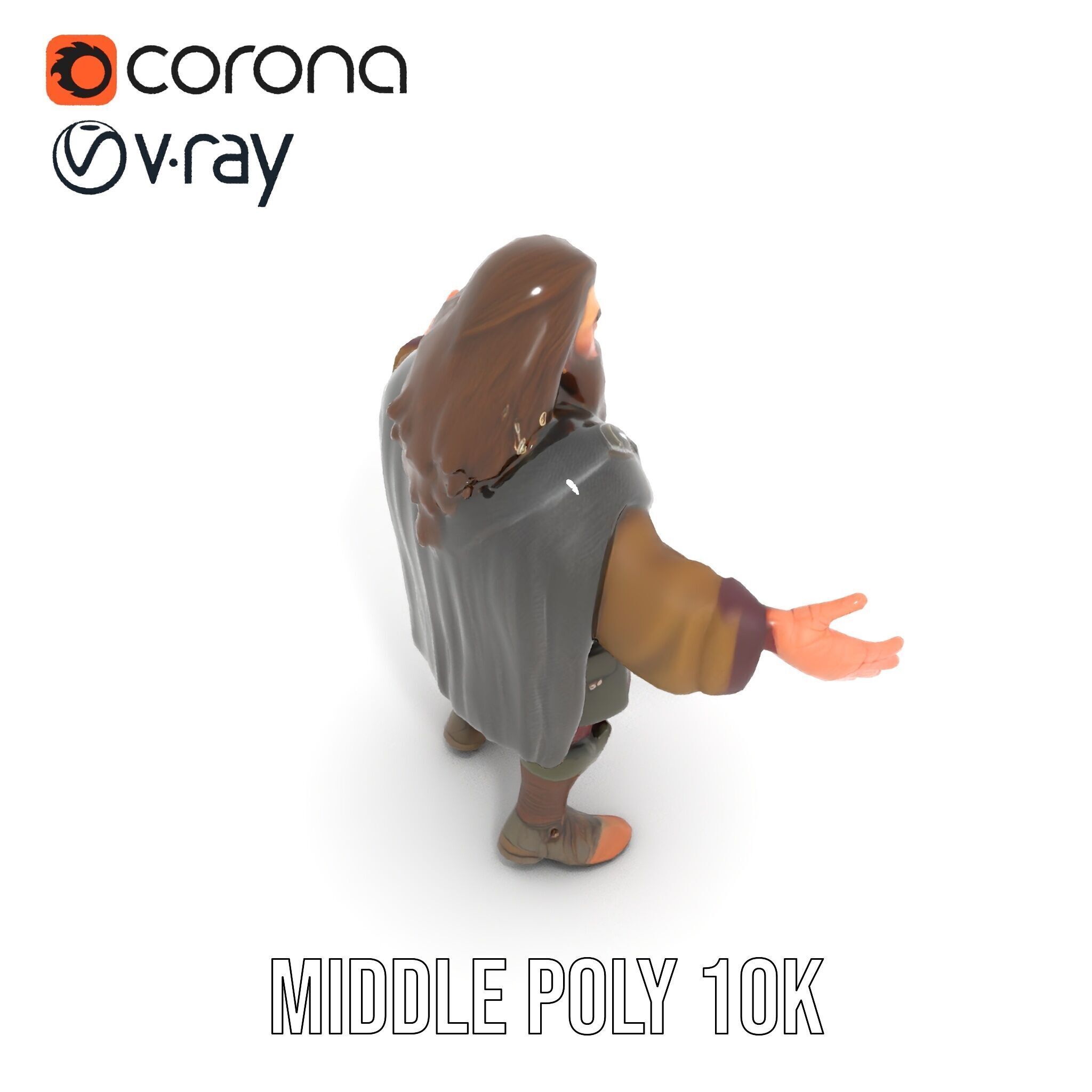 Viking Warrior Detailed Rigged and Animated D Character Model Low-poly 3D model_32