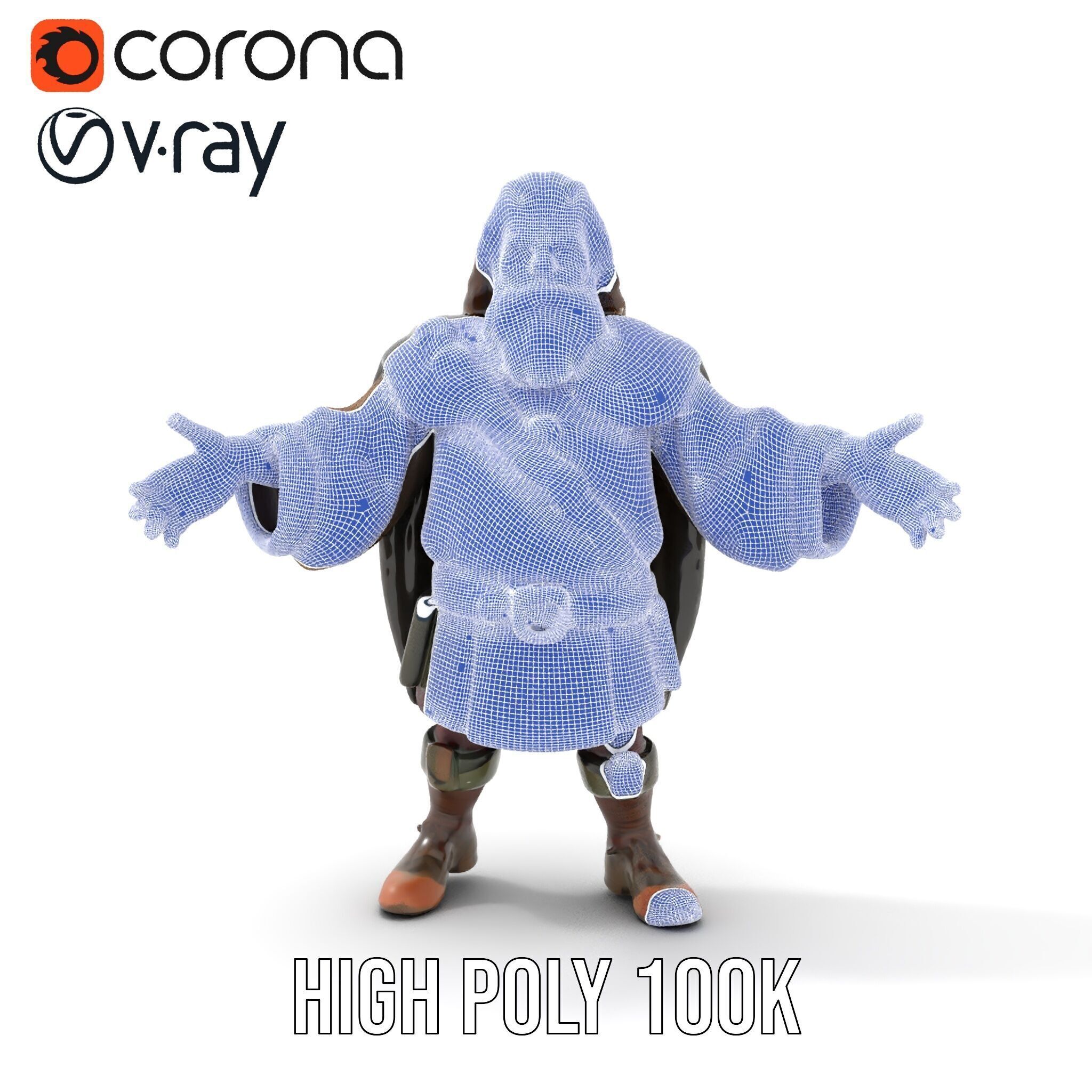 Viking Warrior Detailed Rigged and Animated D Character Model Low-poly 3D model_36