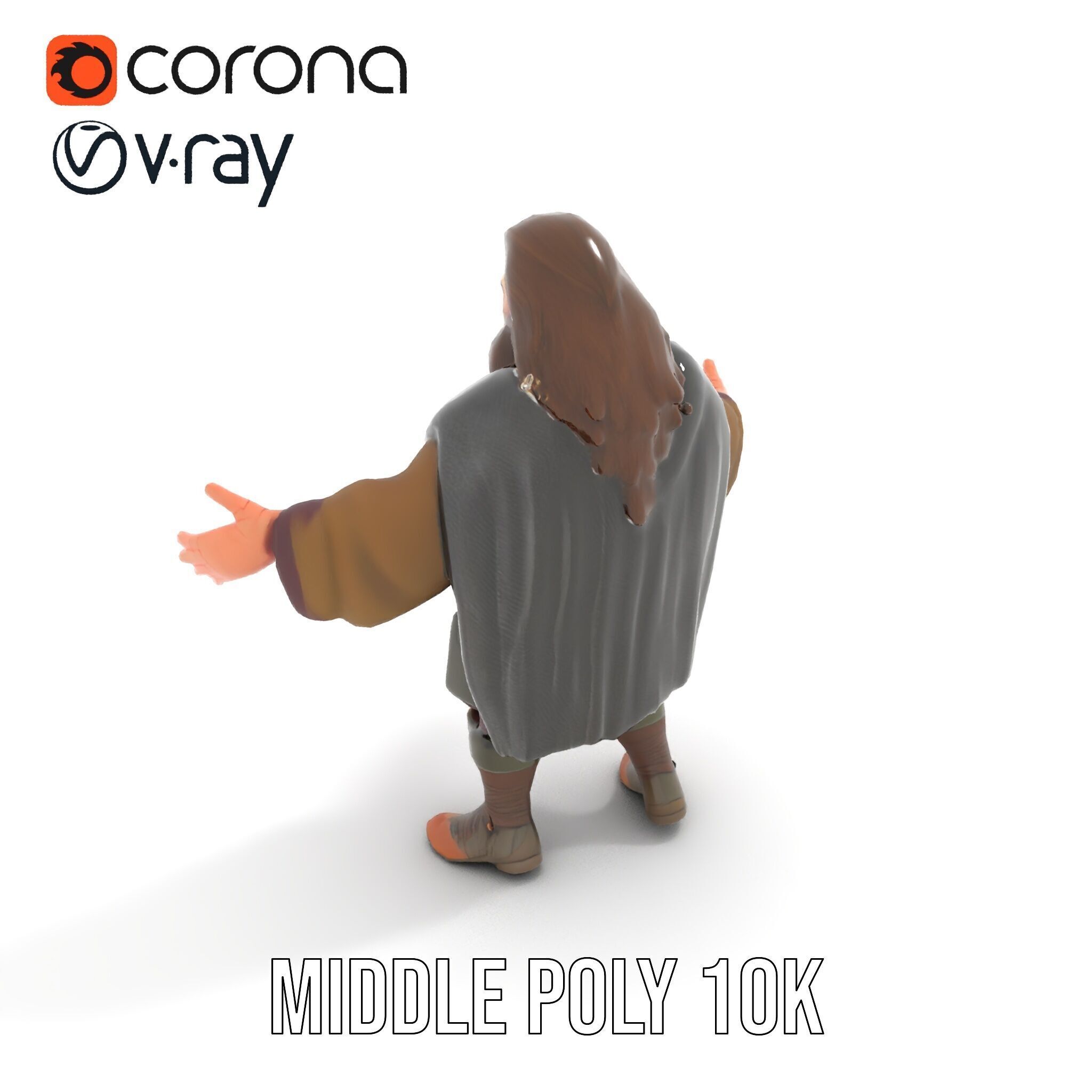 Viking Warrior Detailed Rigged and Animated D Character Model Low-poly 3D model_21