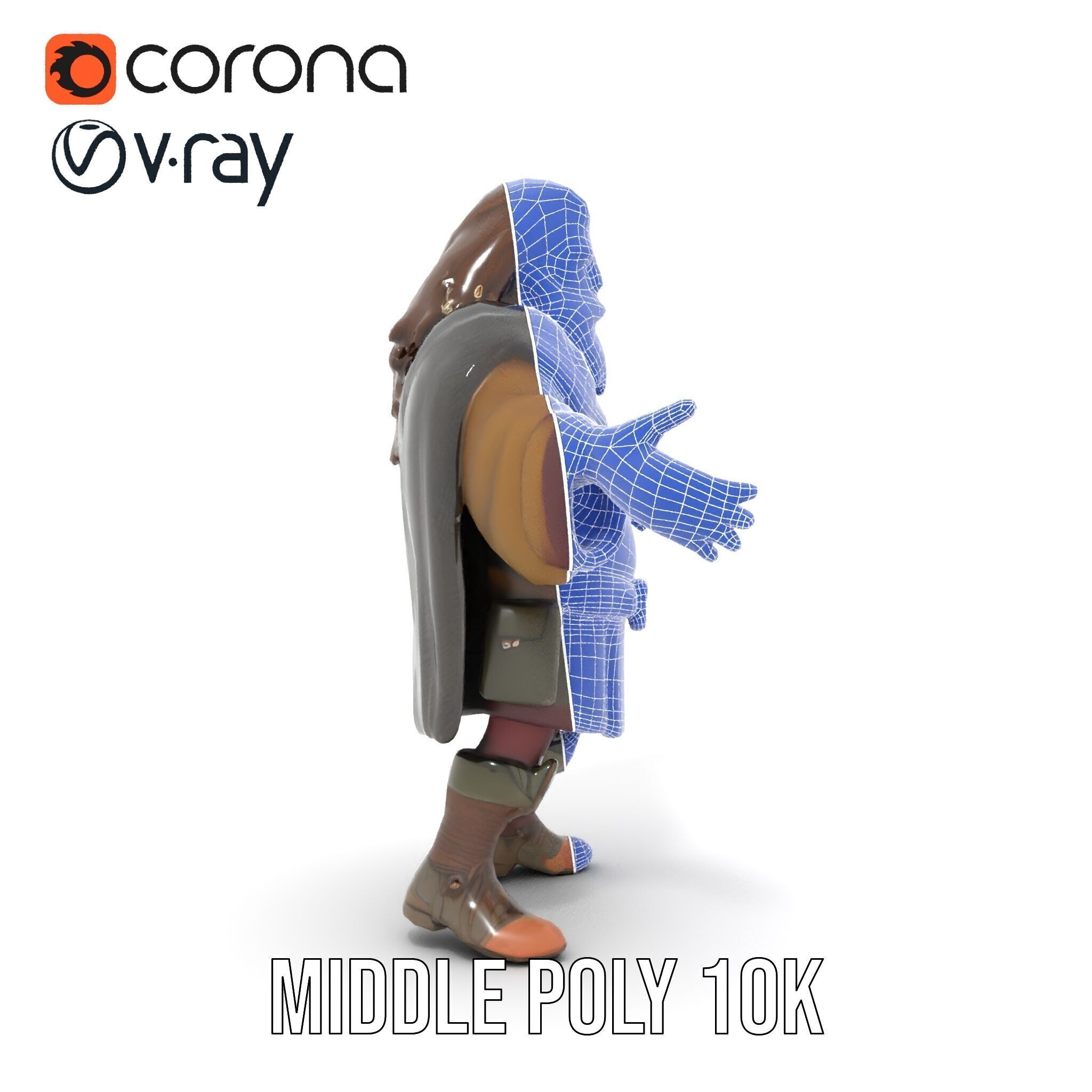 Viking Warrior Detailed Rigged and Animated D Character Model Low-poly 3D model_29