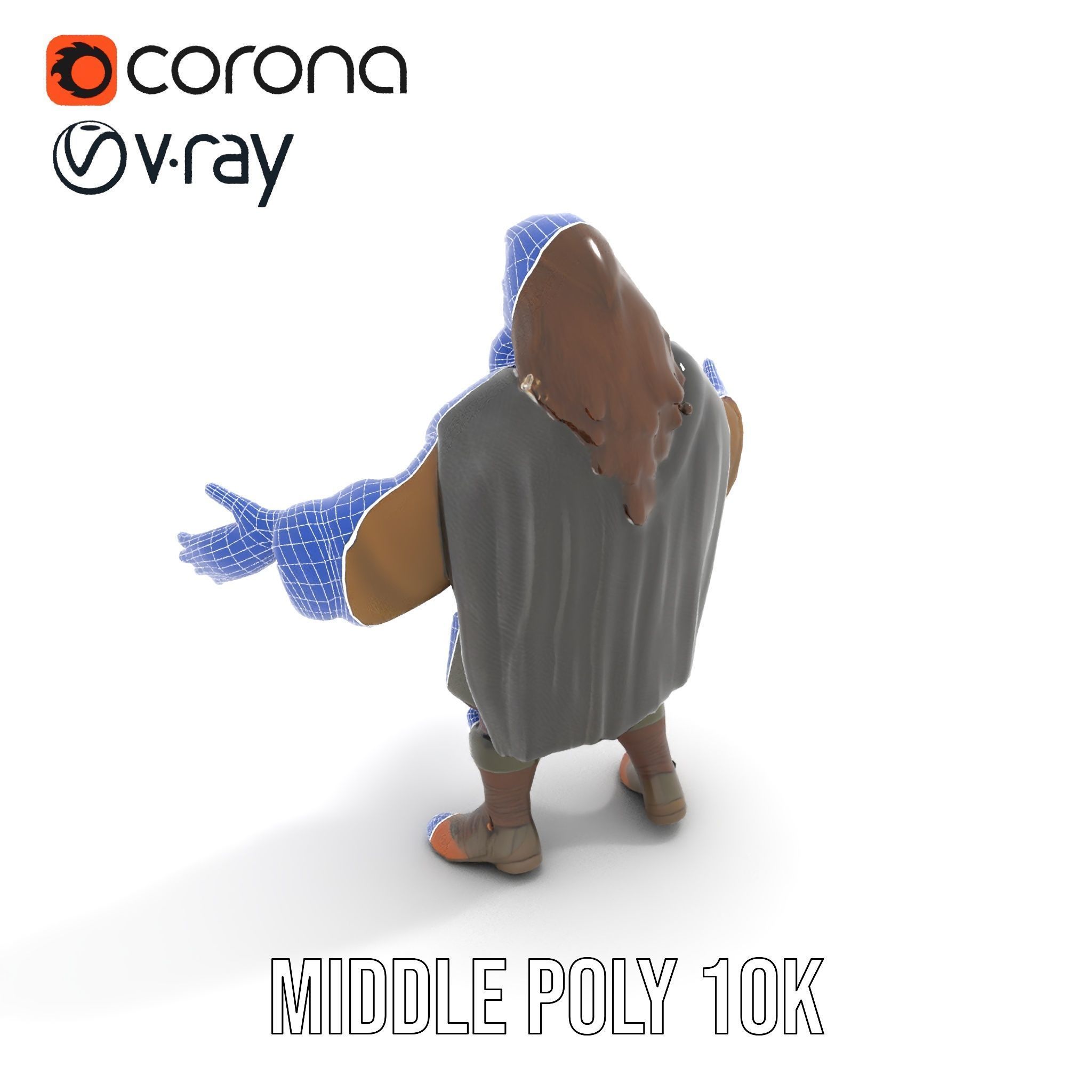 Viking Warrior Detailed Rigged and Animated D Character Model Low-poly 3D model_23
