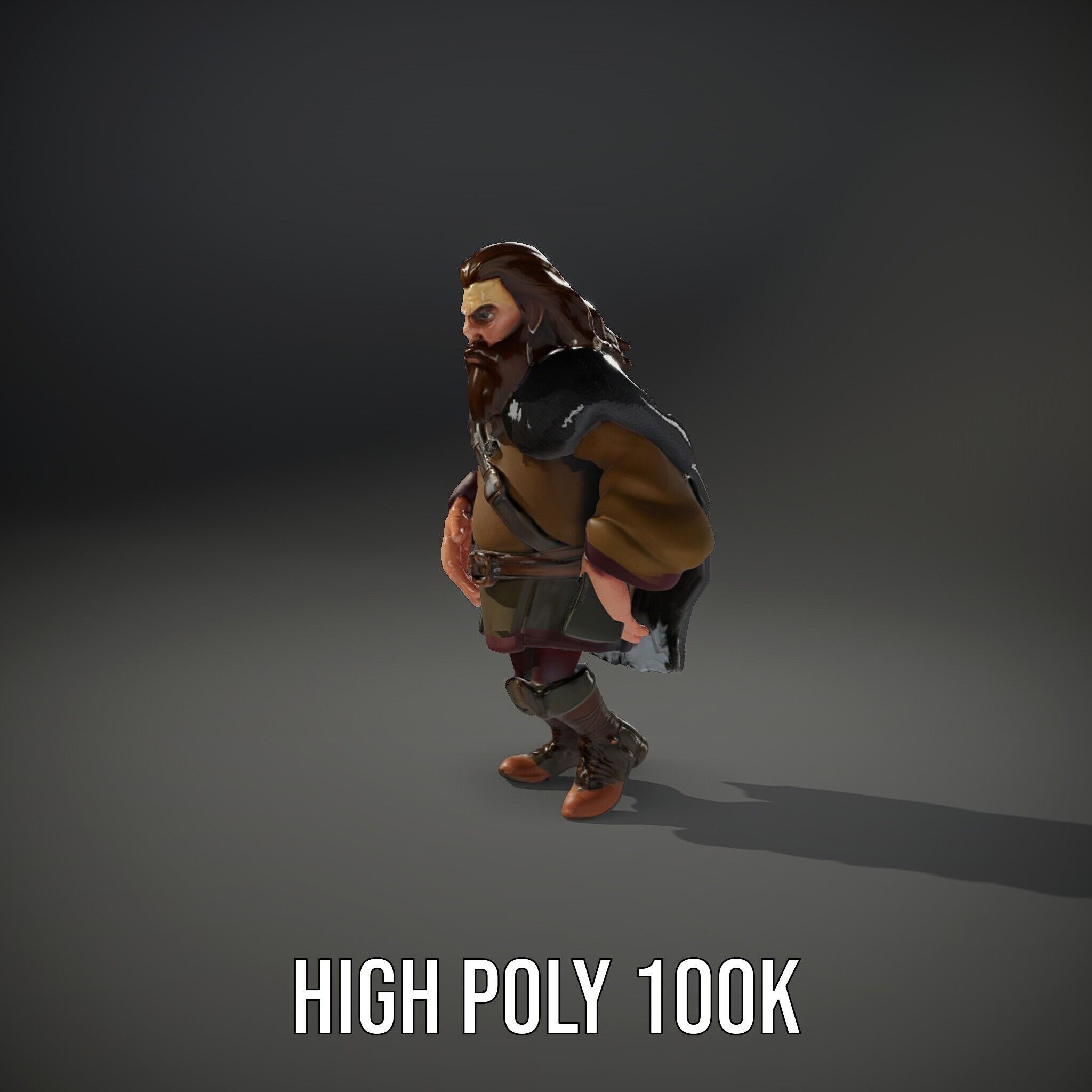 Viking Warrior Detailed Rigged and Animated D Character Model Low-poly 3D model_33