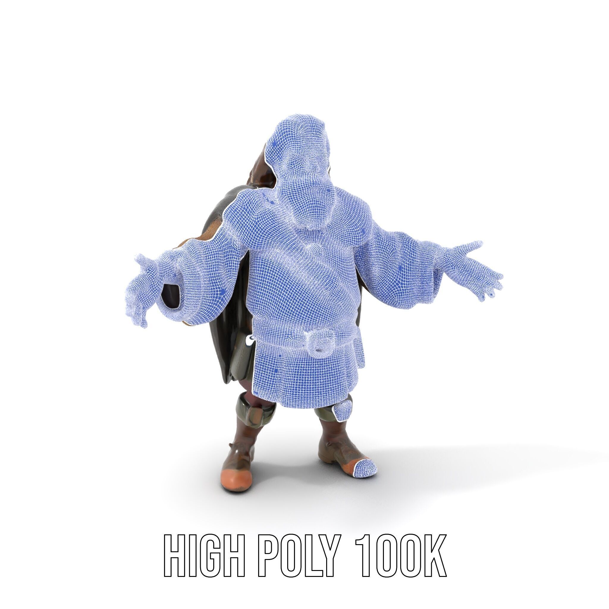 Viking Warrior Detailed Rigged and Animated D Character Model Low-poly 3D model_4