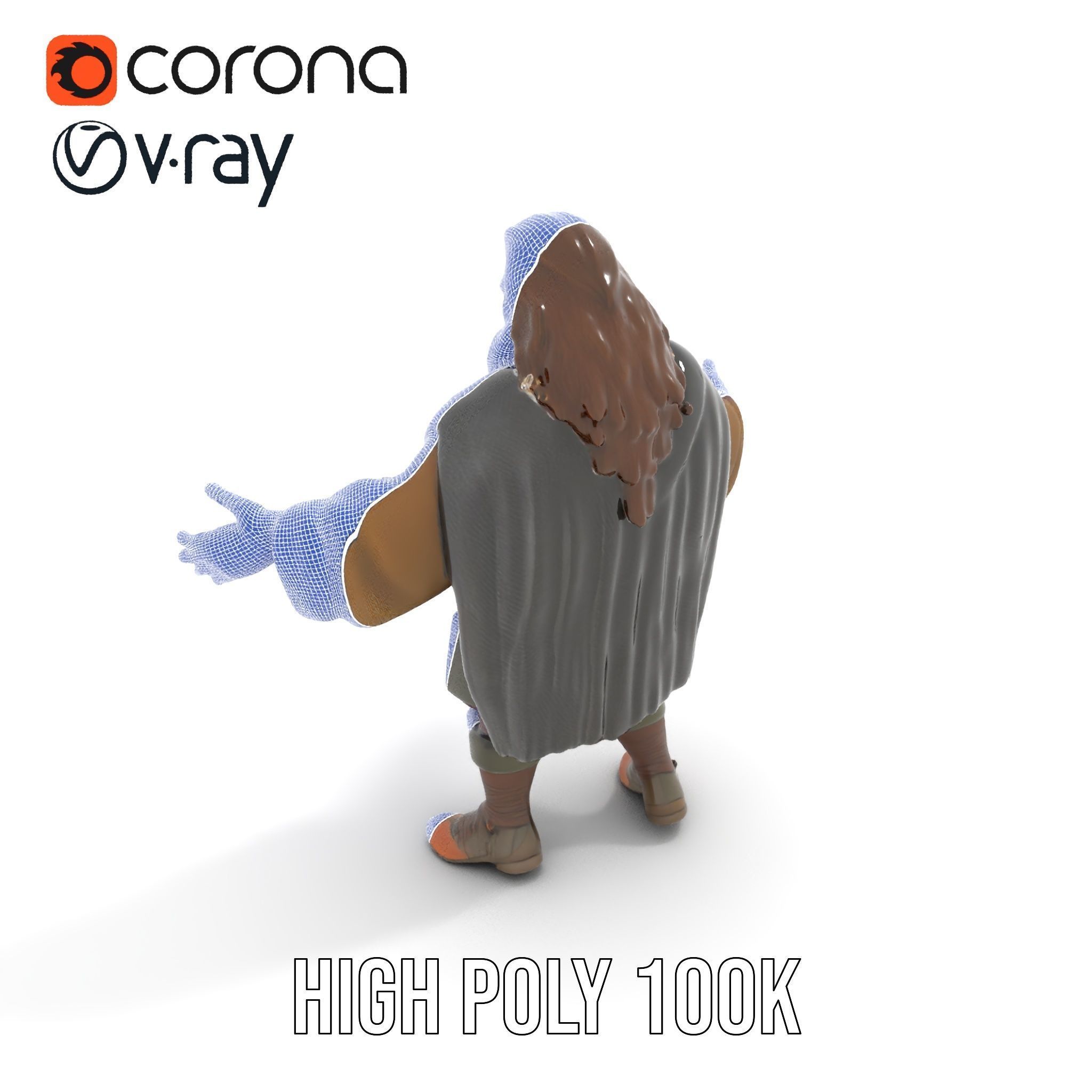 Viking Warrior Detailed Rigged and Animated D Character Model Low-poly 3D model_31