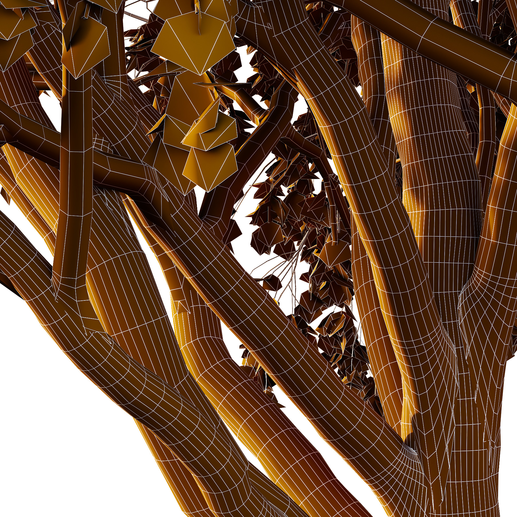 Acer Pseudoplatanus spring trees 04 3D model_2