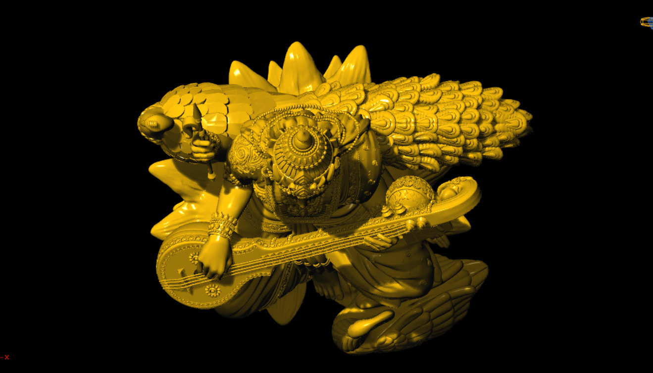 SARASWATI 3D MODEL 3D print model_3
