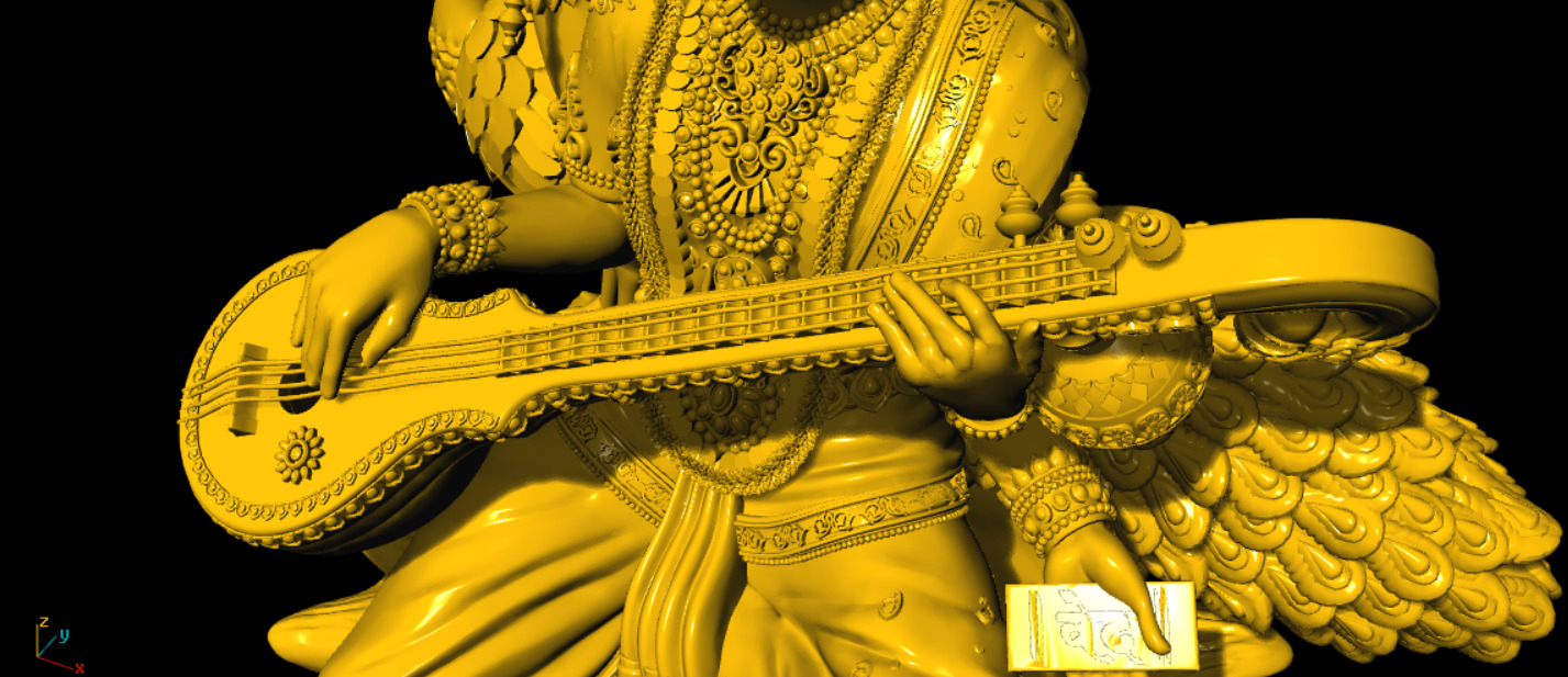 SARASWATI 3D MODEL 3D print model_13