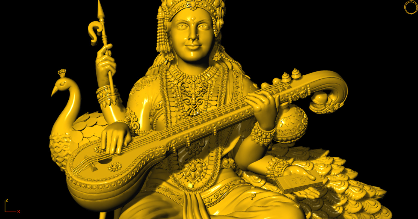 SARASWATI 3D MODEL 3D print model_18
