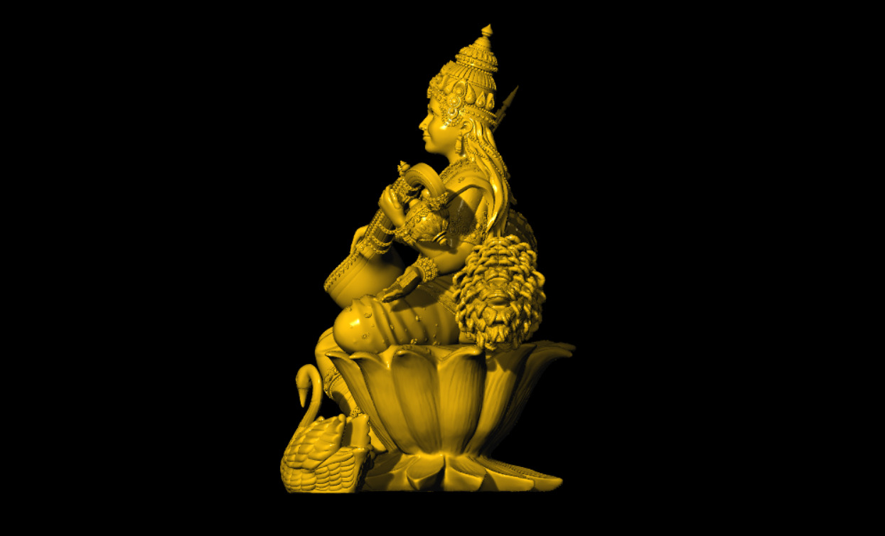 SARASWATI 3D MODEL 3D print model_1