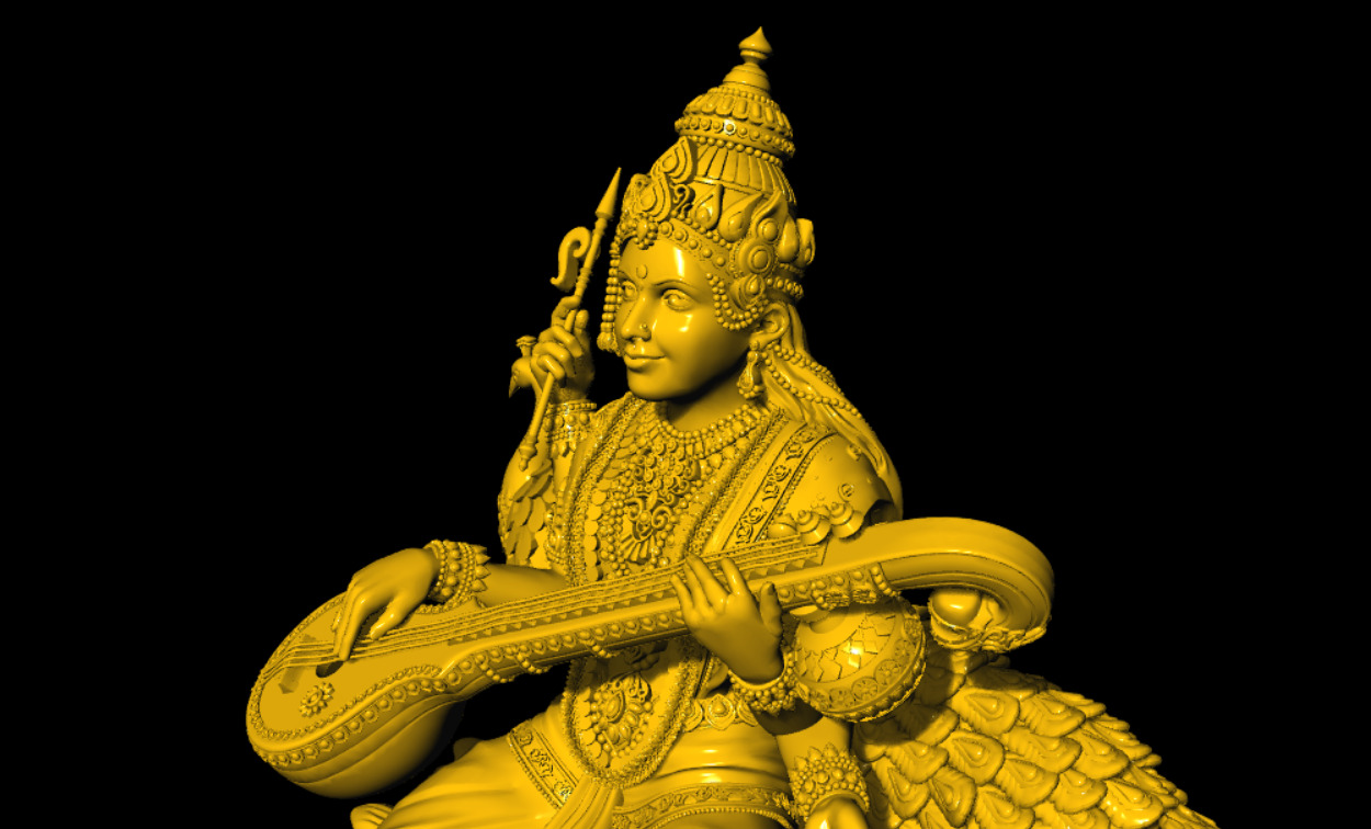 SARASWATI 3D MODEL 3D print model_24