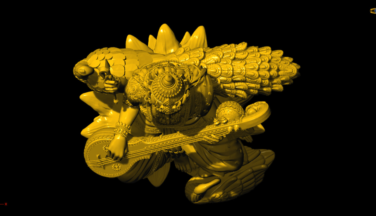 SARASWATI 3D MODEL 3D print model_9