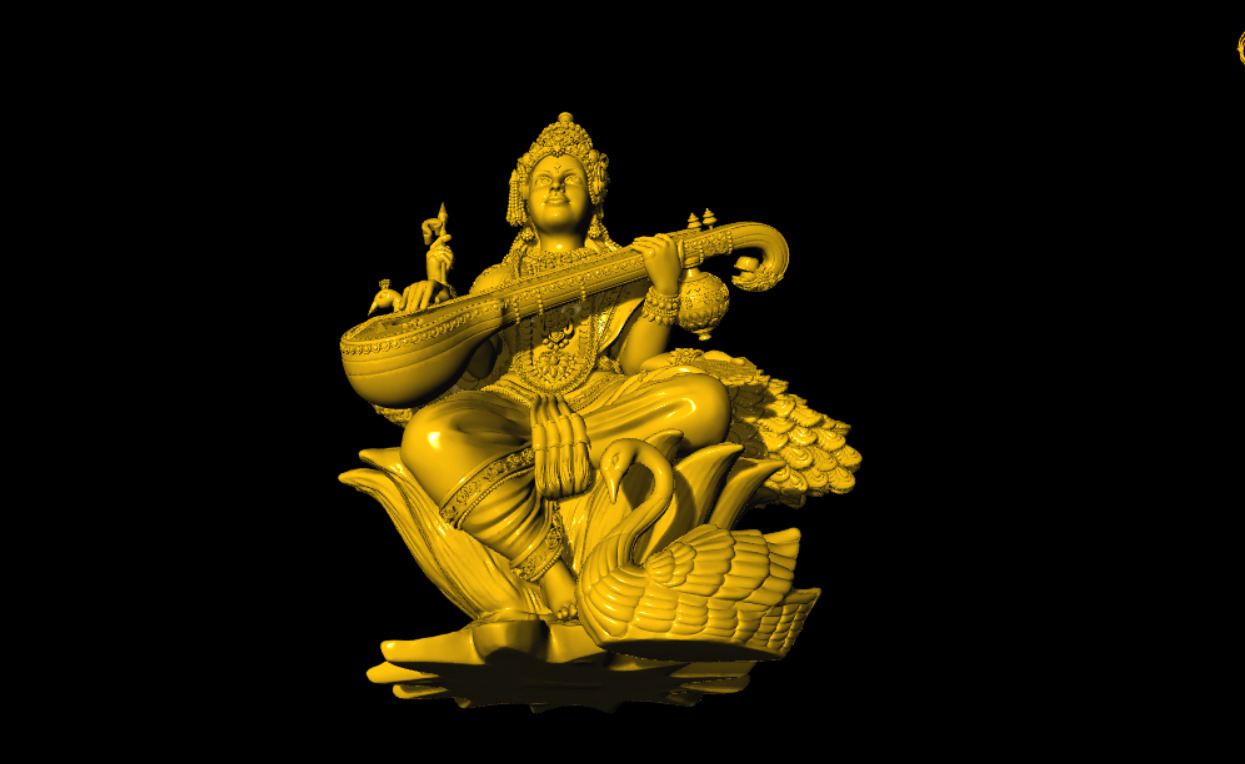SARASWATI 3D MODEL 3D print model_6