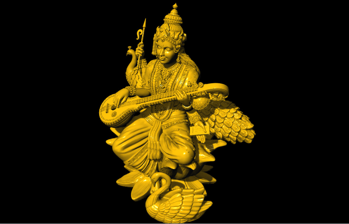 SARASWATI 3D MODEL 3D print model_4