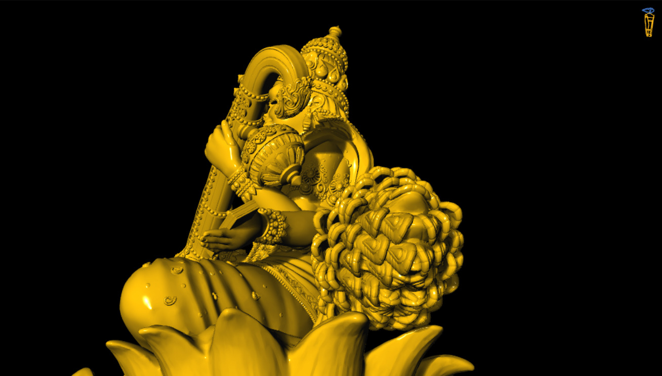 SARASWATI 3D MODEL 3D print model_15