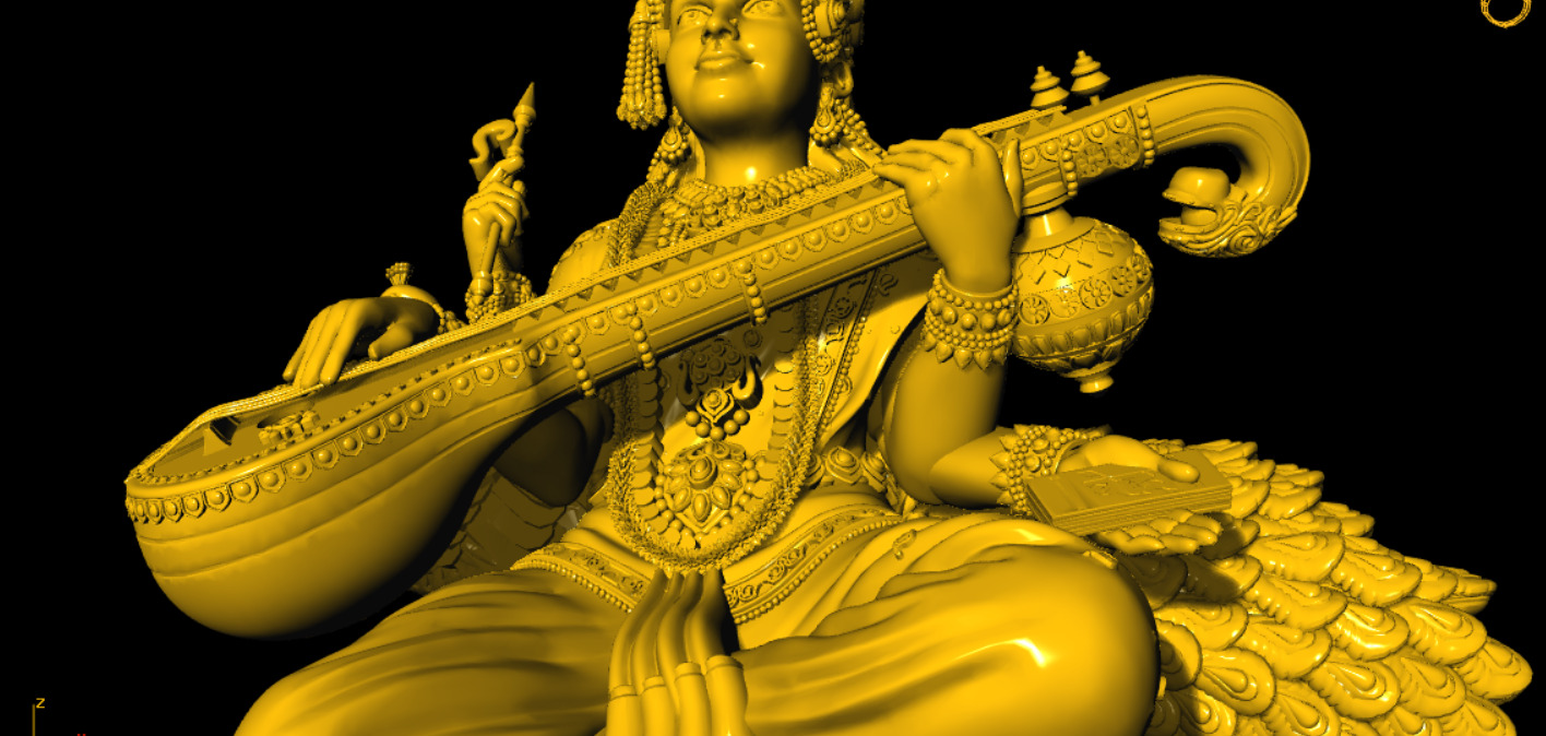 SARASWATI 3D MODEL 3D print model_14