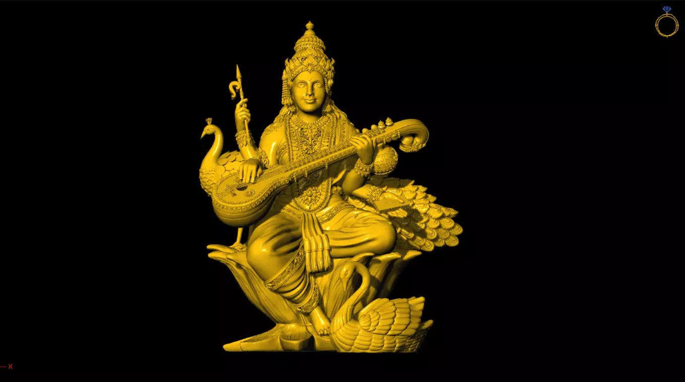 SARASWATI 3D MODEL 3D print model_0