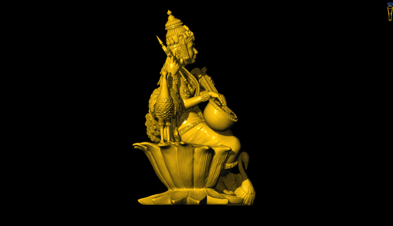 SARASWATI 3D MODEL 3D print model_2
