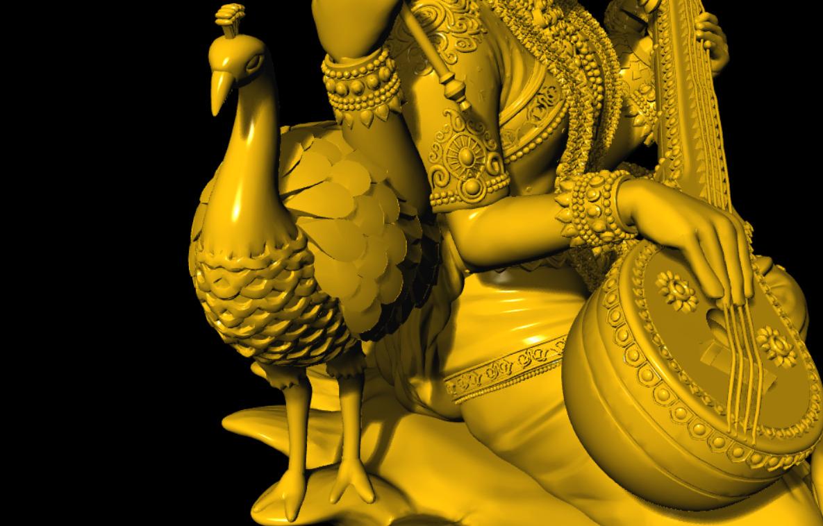 SARASWATI 3D MODEL 3D print model_12