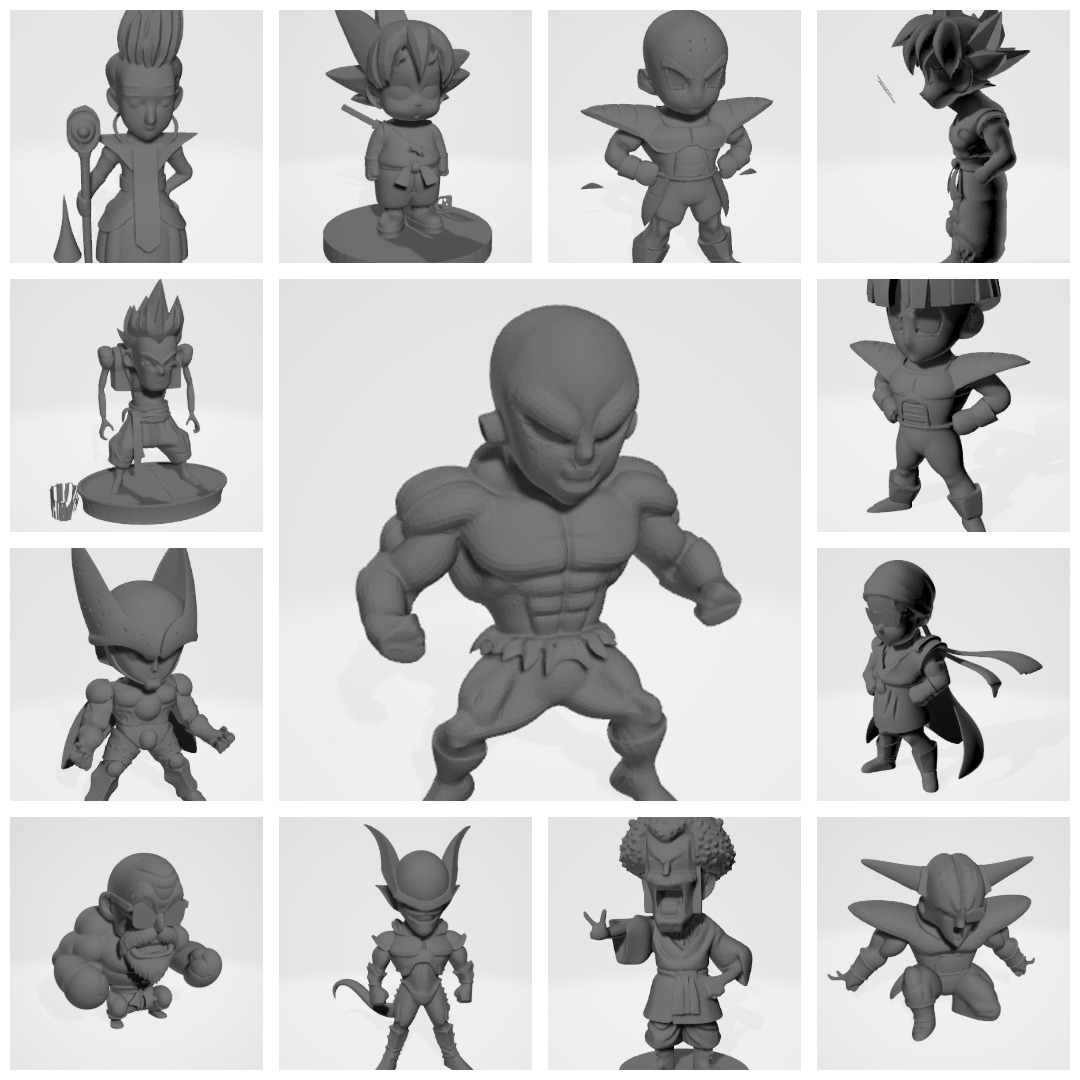 96 figures of Dragonball chibi 3D print model_7