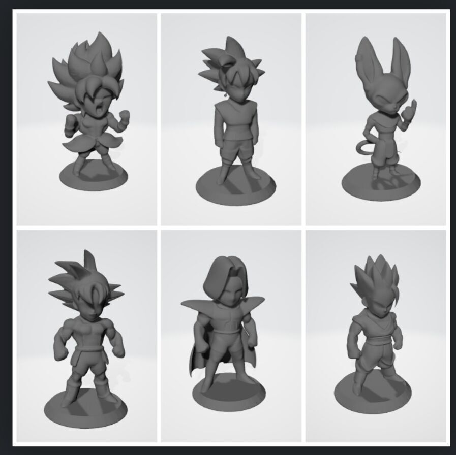 96 figures of Dragonball chibi 3D print model_6