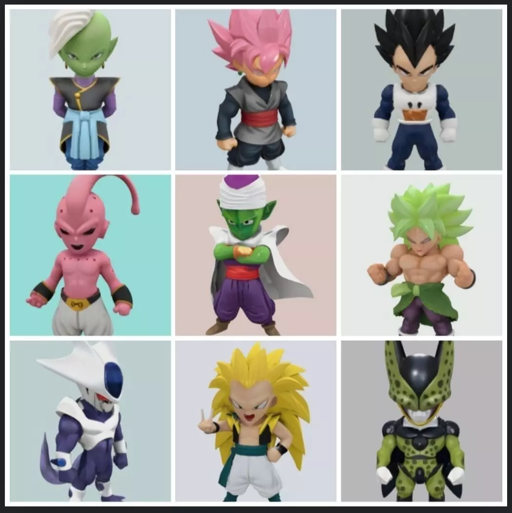 96 figures of Dragonball chibi 3D print model_0